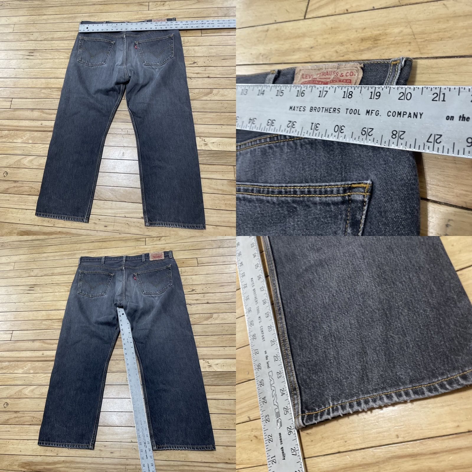 Levi's VINTAGE Levi's Jeans 501XX Denim 501 XX Men 42 Regular Black Gray Y2K Streetwear Skate Size US 42 / EU 58 - 8 Thumbnail