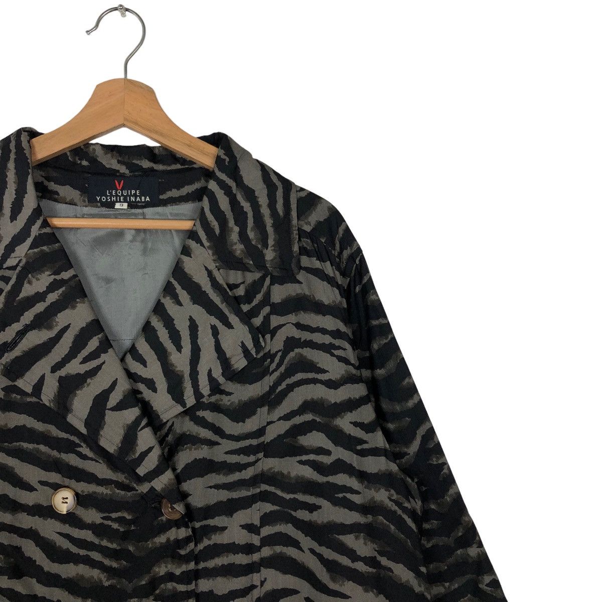 Japanese Brand 🔥Tiger Striped Camo Design Oversized Jacket L’Equipe Yoshie Size US M / EU 48-50 / 2 - 6 Thumbnail