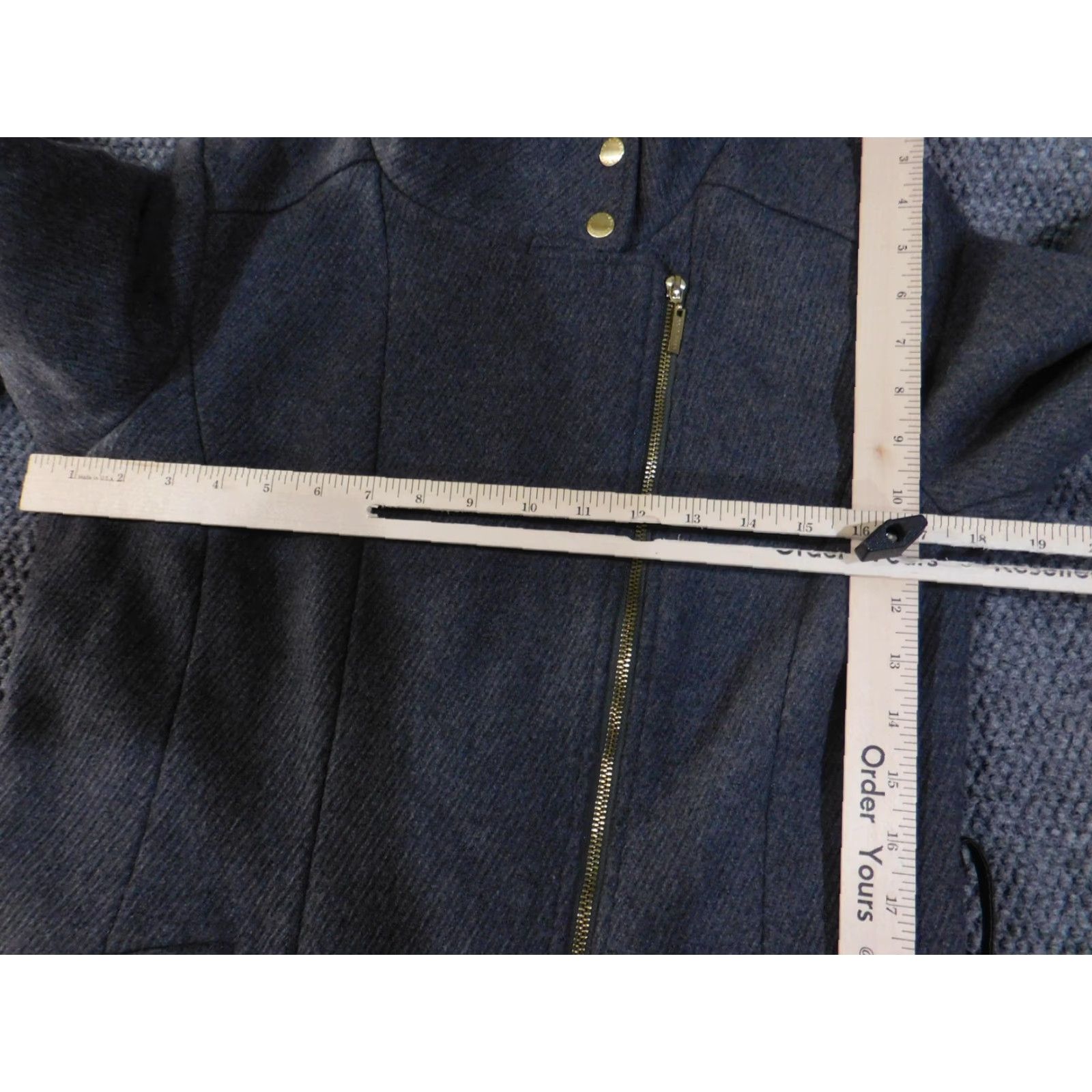 Cole Haan VINTAGE Cole Haan Signature Coat Womens 8 Gray Wool Blend Asymmetrical Zip Long Jacket Size M / US 6-8 / IT 42-44 - 5 Thumbnail