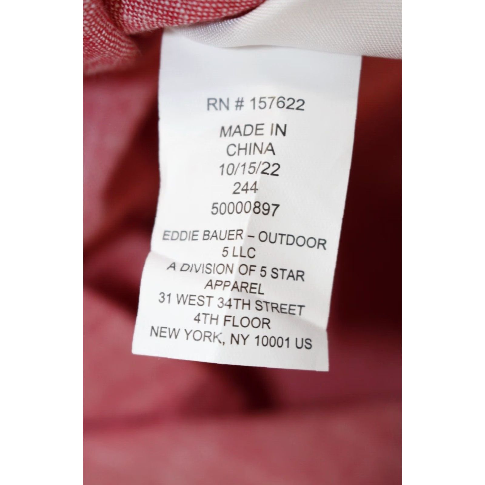 Eddie Bauer Eddie Bauer Grifton Short Sleeve Cotton Button Down Shirt Red Men's L Size US L / EU 52-54 / 3 - 6 Thumbnail