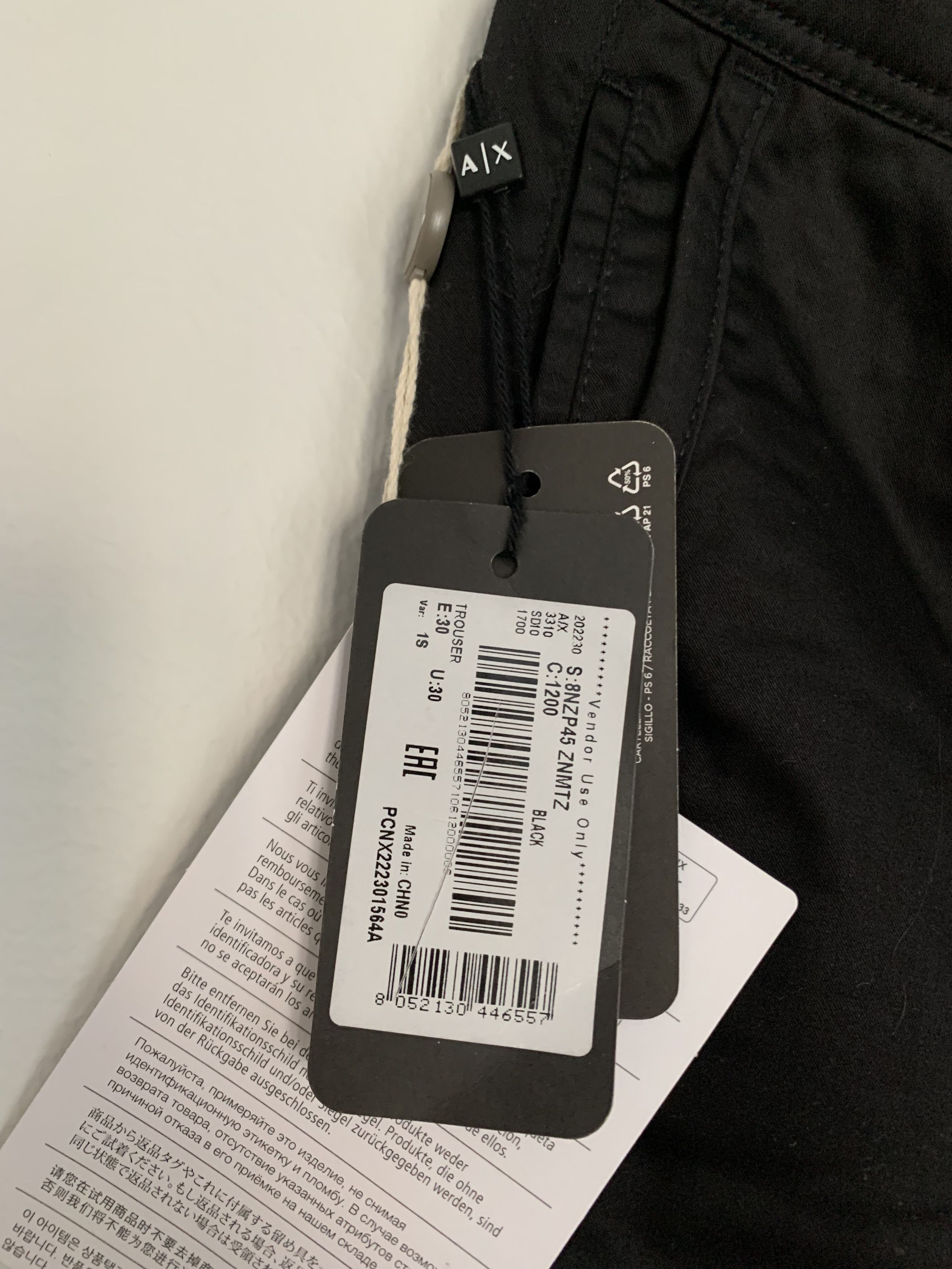 Armani Exchange Armani Exchange Chinos Black W30 Slim Size US 30 / EU 46 - 3 Thumbnail