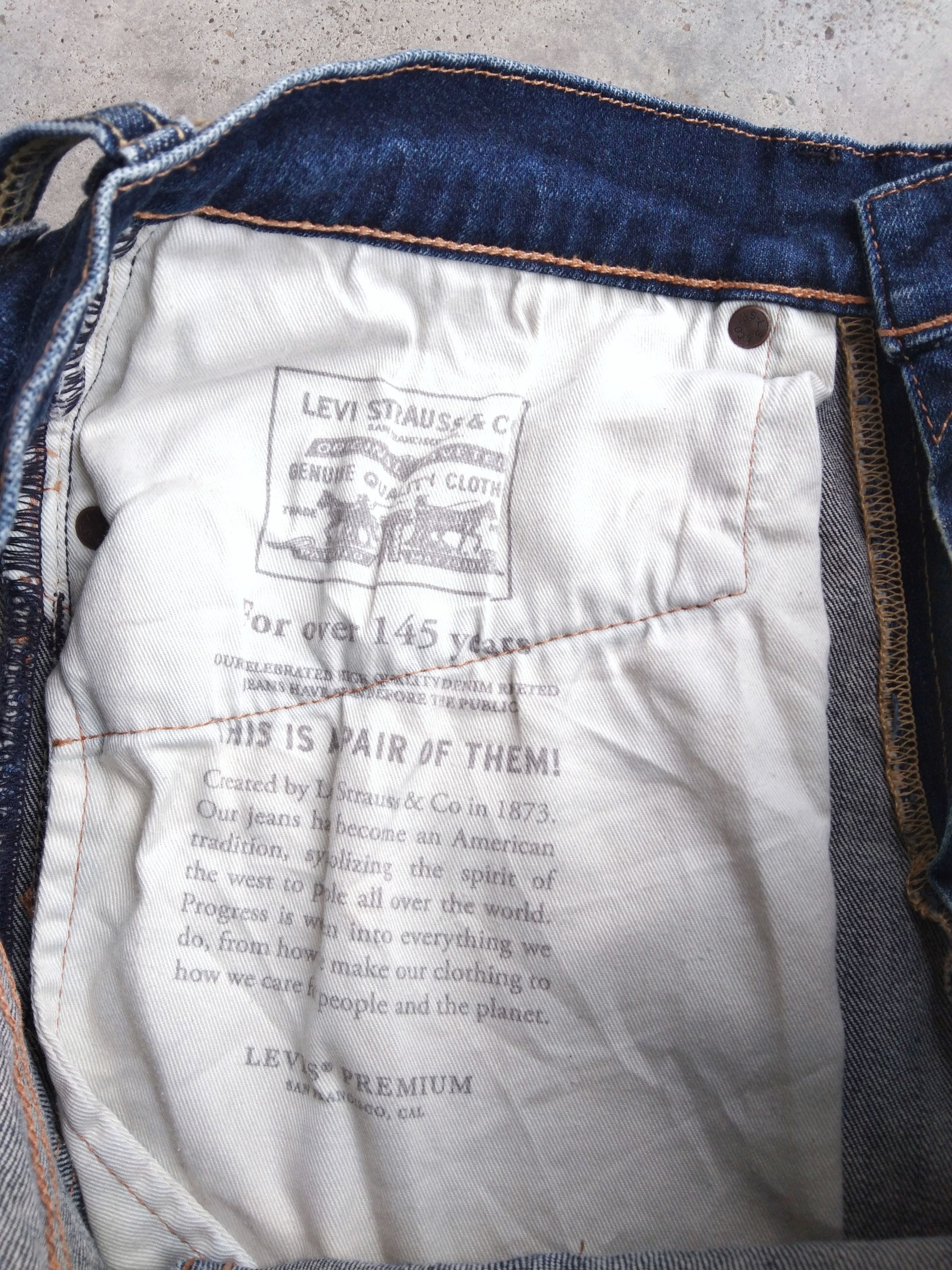 Levi's Vintage Levi's Jeans 505 Big E Distressed Denim 31x30 Size US 31 - 11 Thumbnail