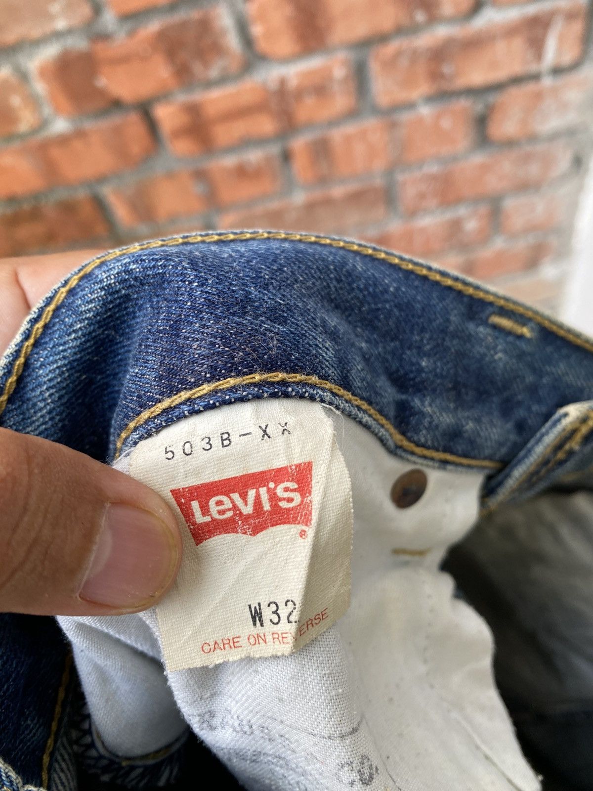 Levi's Vintage Clothing W31x33 Vintage levi's 503B redline big E distressed JAPAN Size US 31 - 7 Thumbnail