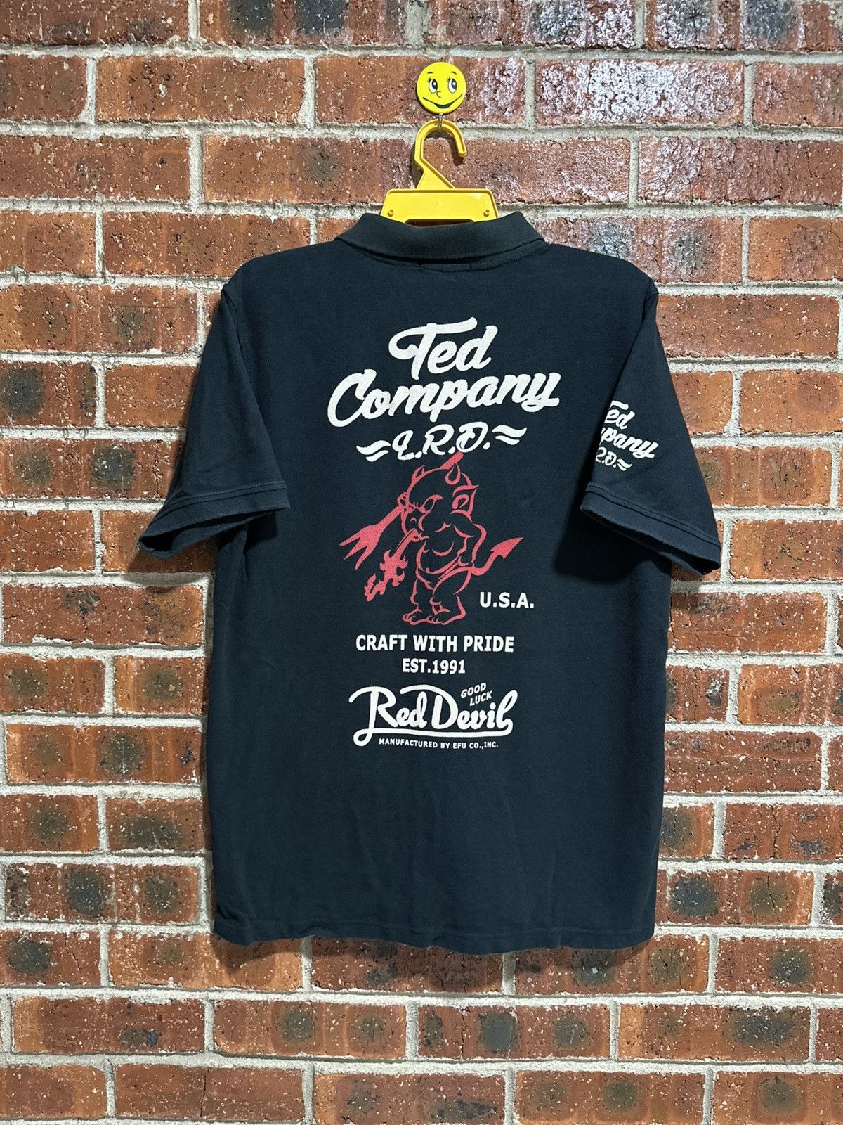 Tedman × Vintage Vintage Tedman Lucky Red Devils Polo Faded Tee Size US XXL / EU 58 / 5 - 1 Thumbnail