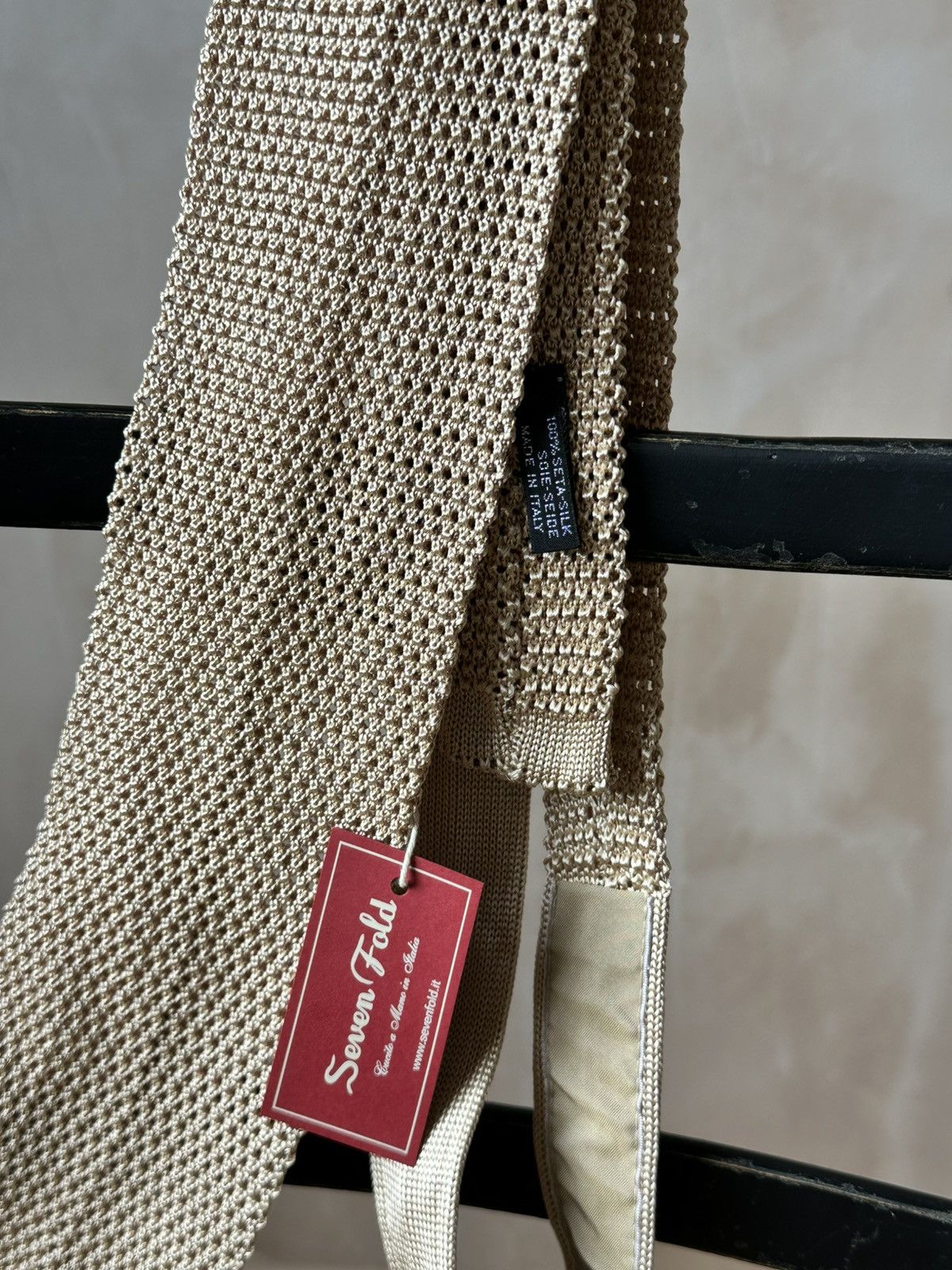 Other Vintage Italian Brand SevenFold Handmade Silk Tie Size ONE SIZE - 2 Thumbnail