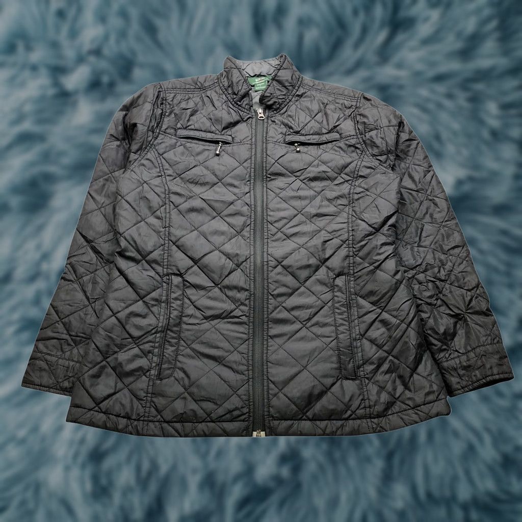 Vintage Woolrich Jacket Womens Large Full Zip Black Quilted Pocket Polyester Size L / US 10 / IT 46 - 1 Thumbnail