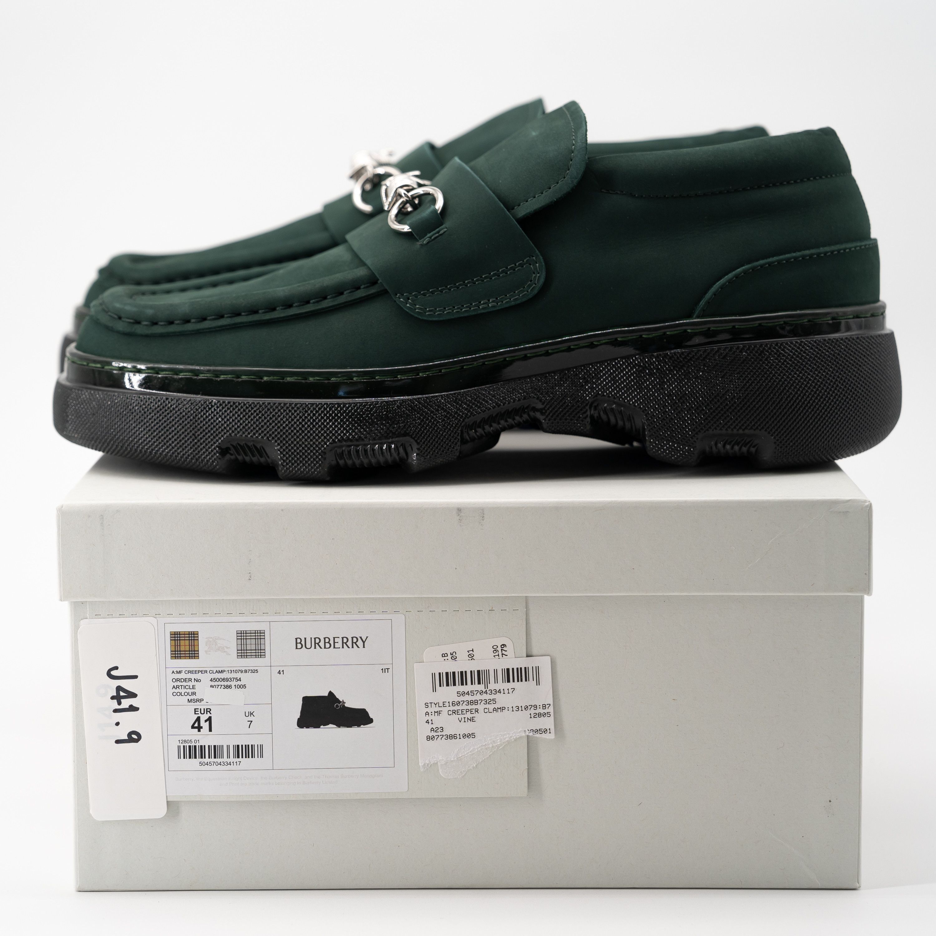 Burberry size 41 (8us) - Burberry Wire Creeper Vine Green Clamp On Size US 8 / EU 41 - 7 Thumbnail