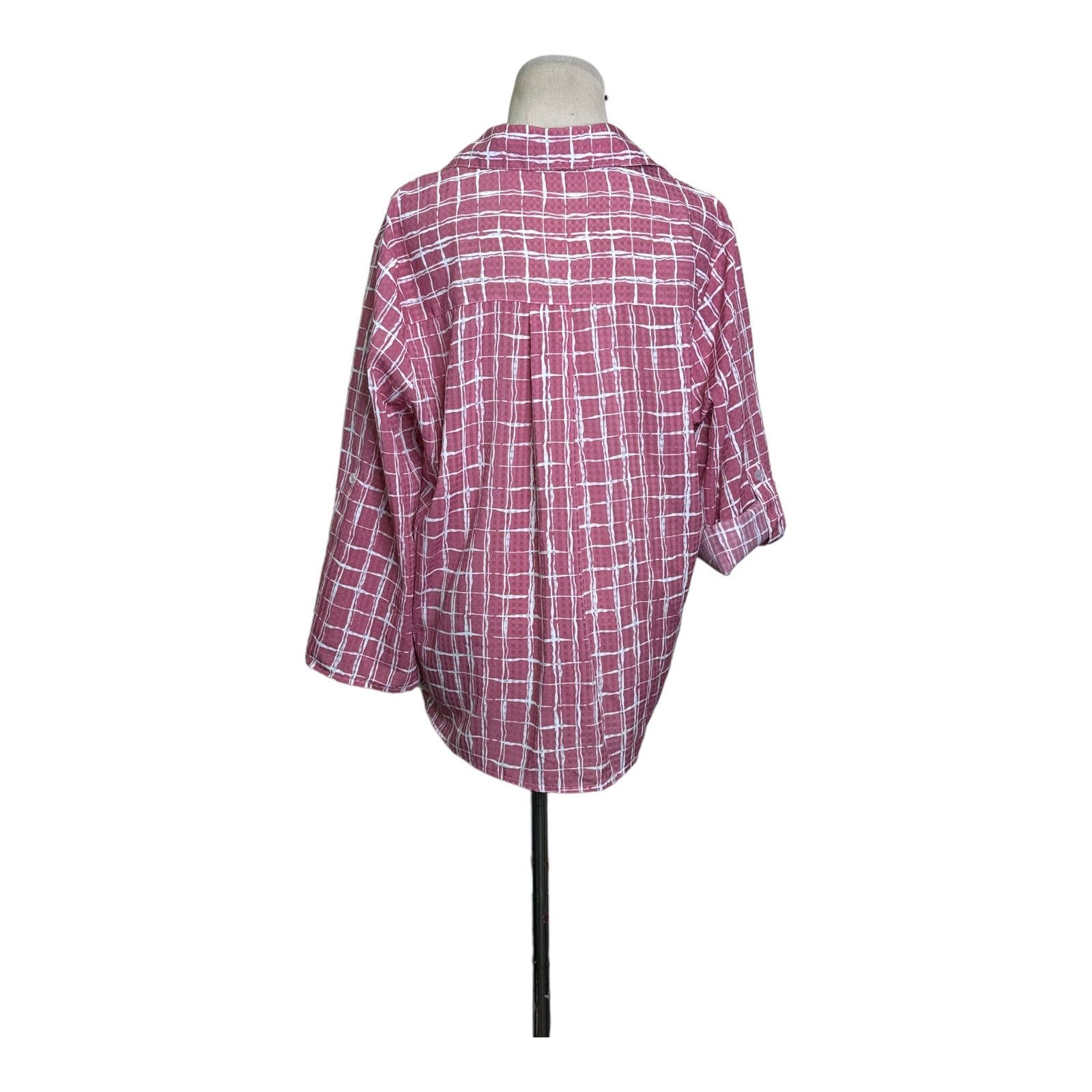 REVOLVE Jon & Anna pink plaid buttoned front tie shirt size Large Size L / US 10 / IT 46 - 2 Thumbnail