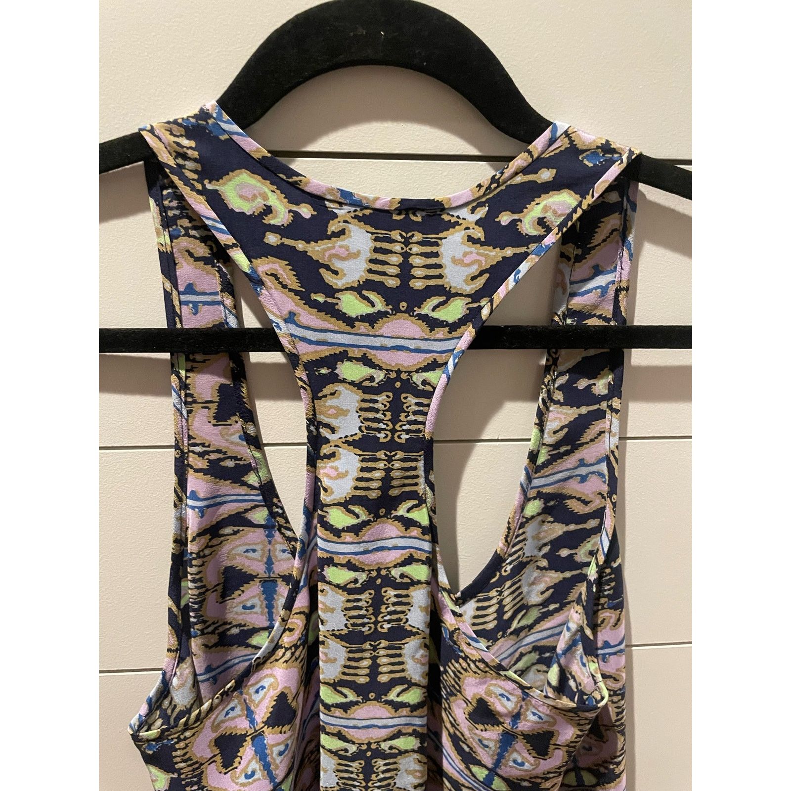 Tibi Tibi Watercolor 100% Silk Raceback Tank, size 4 Size S / US 4 / IT 40 - 4 Thumbnail