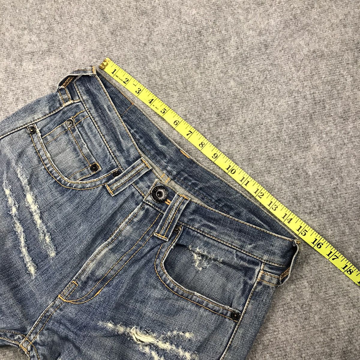 Japanese Brand DISTRESSED DENIM CO.LU JAPANESE JEANS PANTS 147 Size US 30 / EU 46 - 17 Thumbnail