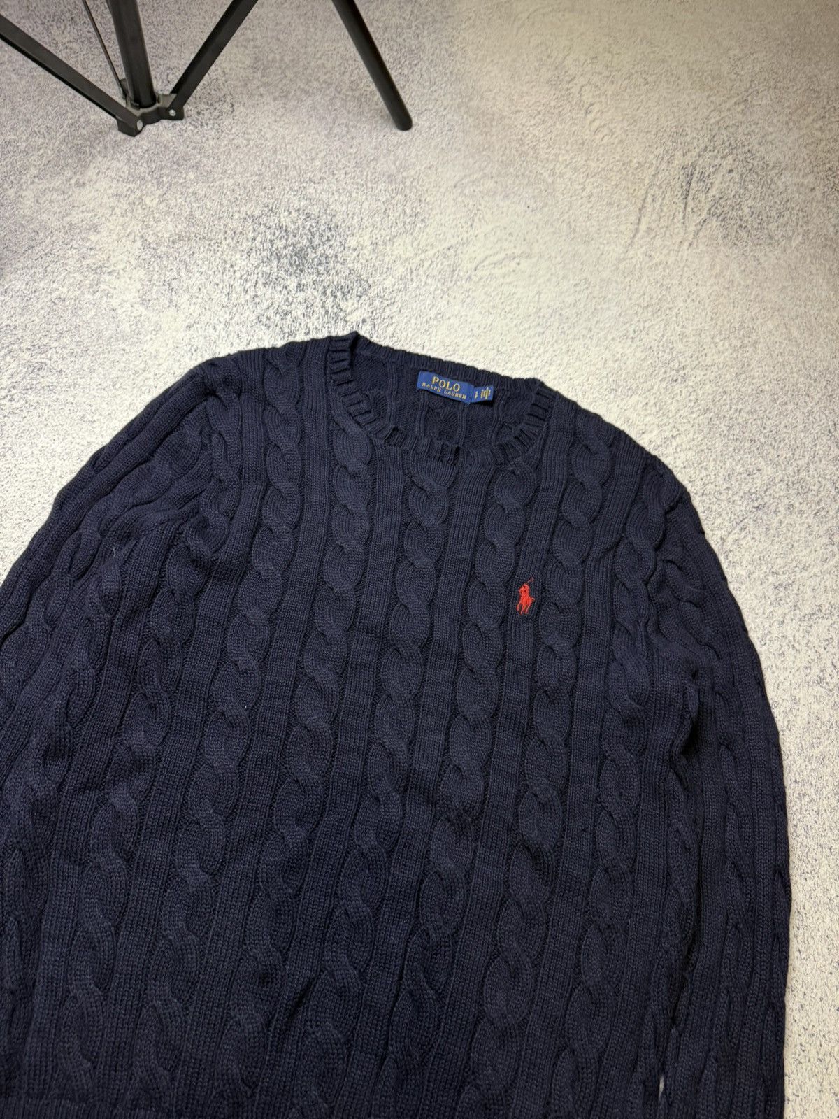 Polo Ralph Lauren Mens Vintage Polo Ralph Lauren knitted Blue Sweater luxury Size US S / EU 44-46 / 1 - 13 Thumbnail
