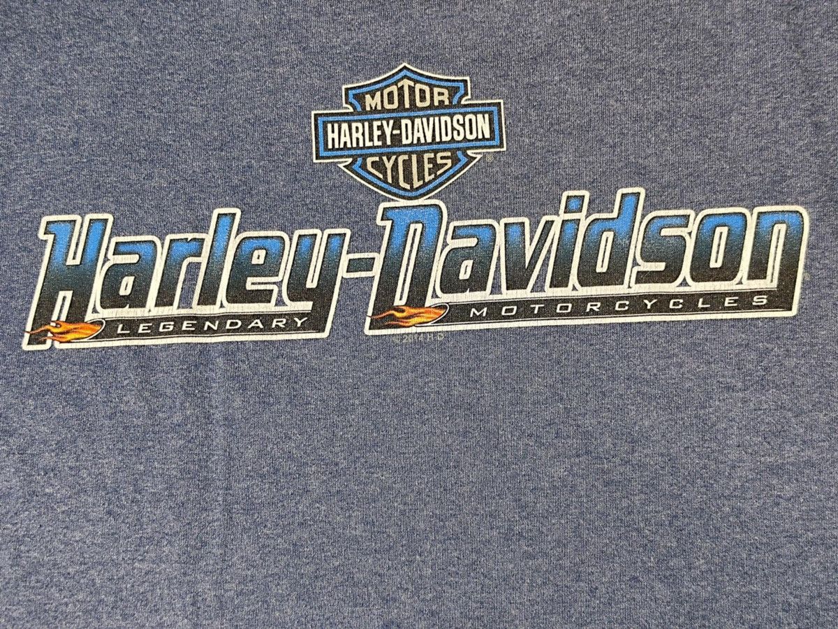 Harley Davidson × Vintage Vintage Harley Davidson blue T-shirt size XL Size US XL / EU 56 / 4 - 2 Thumbnail