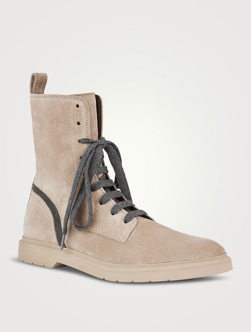 Brunello Cucinelli o1y0725 Ankle Boots in Beige Size US 10 / IT 40 - 2 Thumbnail