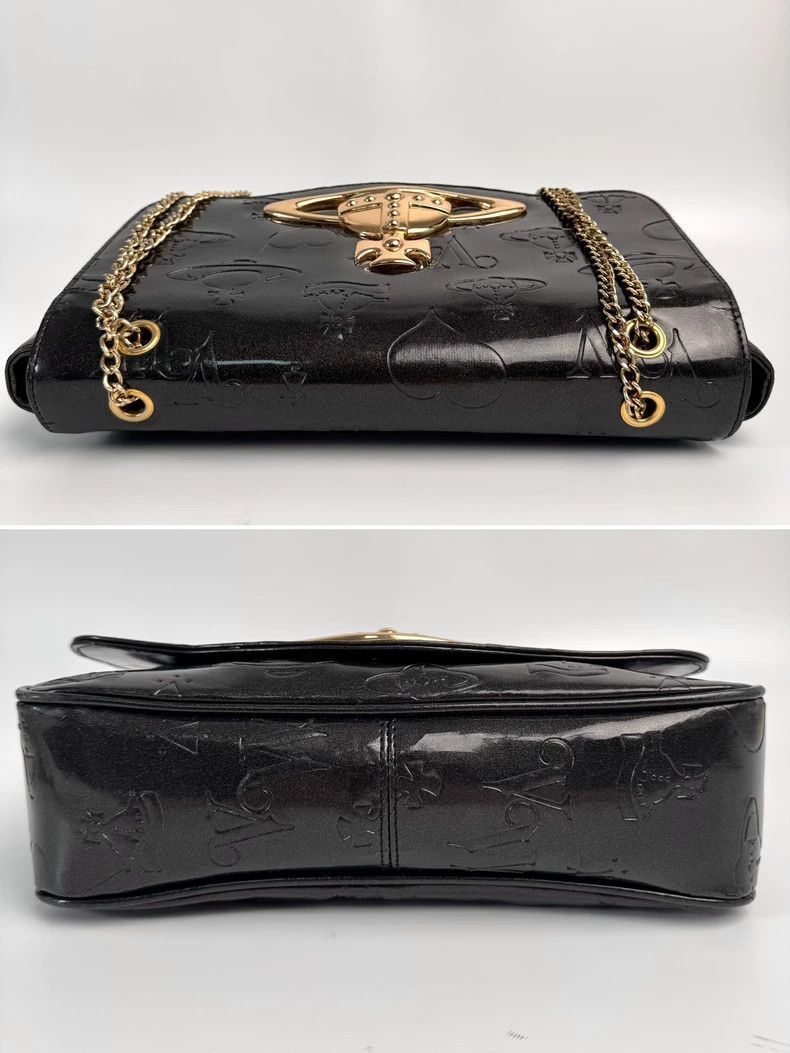 Vivienne Westwood Vivienne Westwood size os Black and Gold Big Saturn Shoulde Size ONE SIZE - 5 Thumbnail