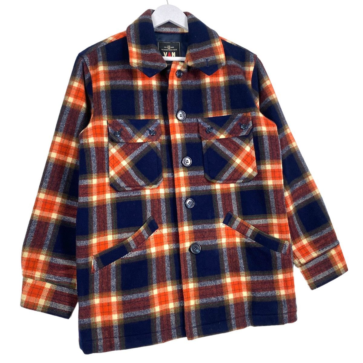 Japanese Brand × Van 💥VAN JAC TARTAN CHECKER WORKER WESTERN WOOL JACKET Size US M / EU 48-50 / 2 - 3 Thumbnail