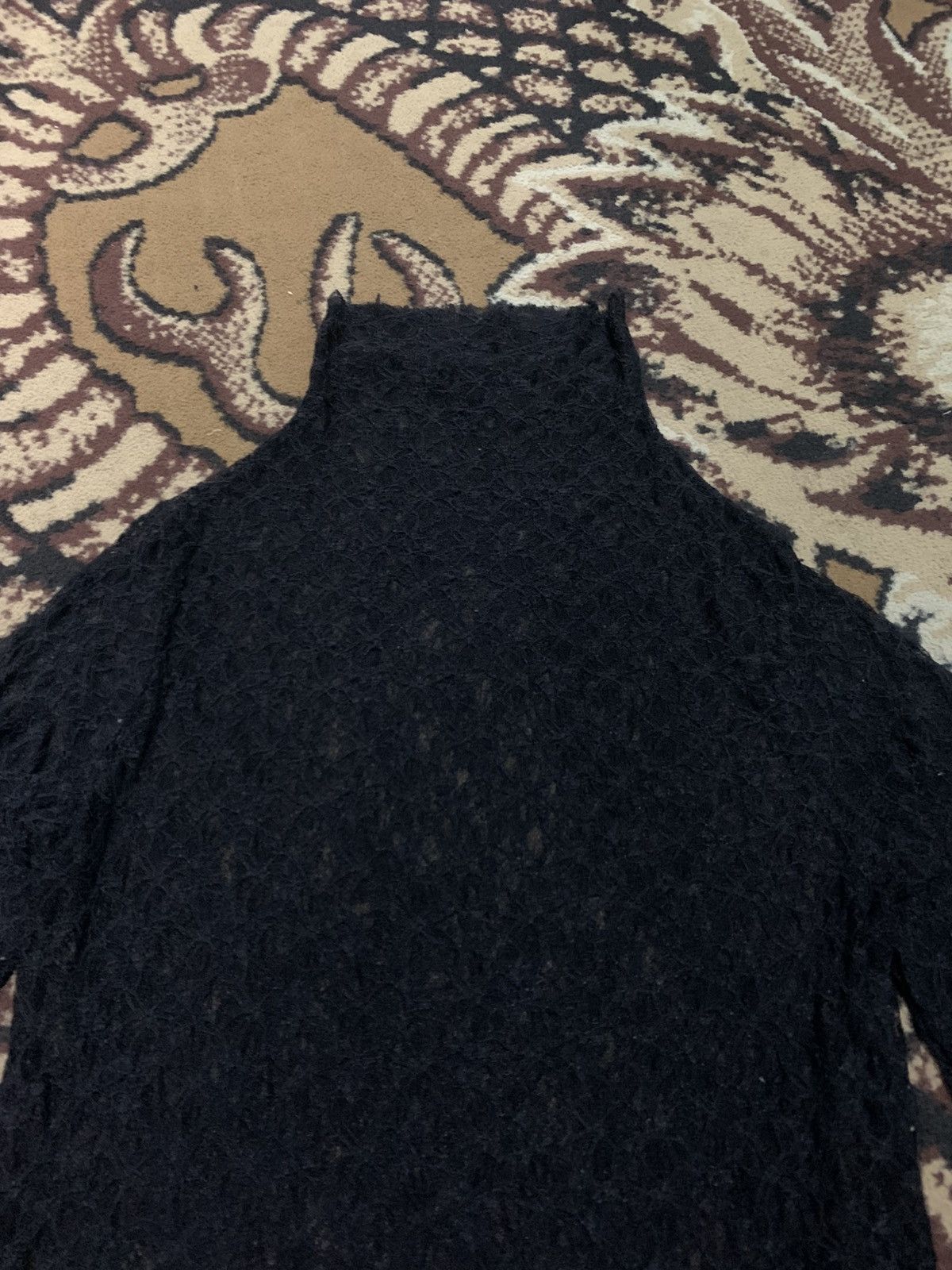 Beauty Beast 1990s Uknown Mesh Shirt Gothic Black Size M / US 6-8 / IT 42-44 - 2 Thumbnail
