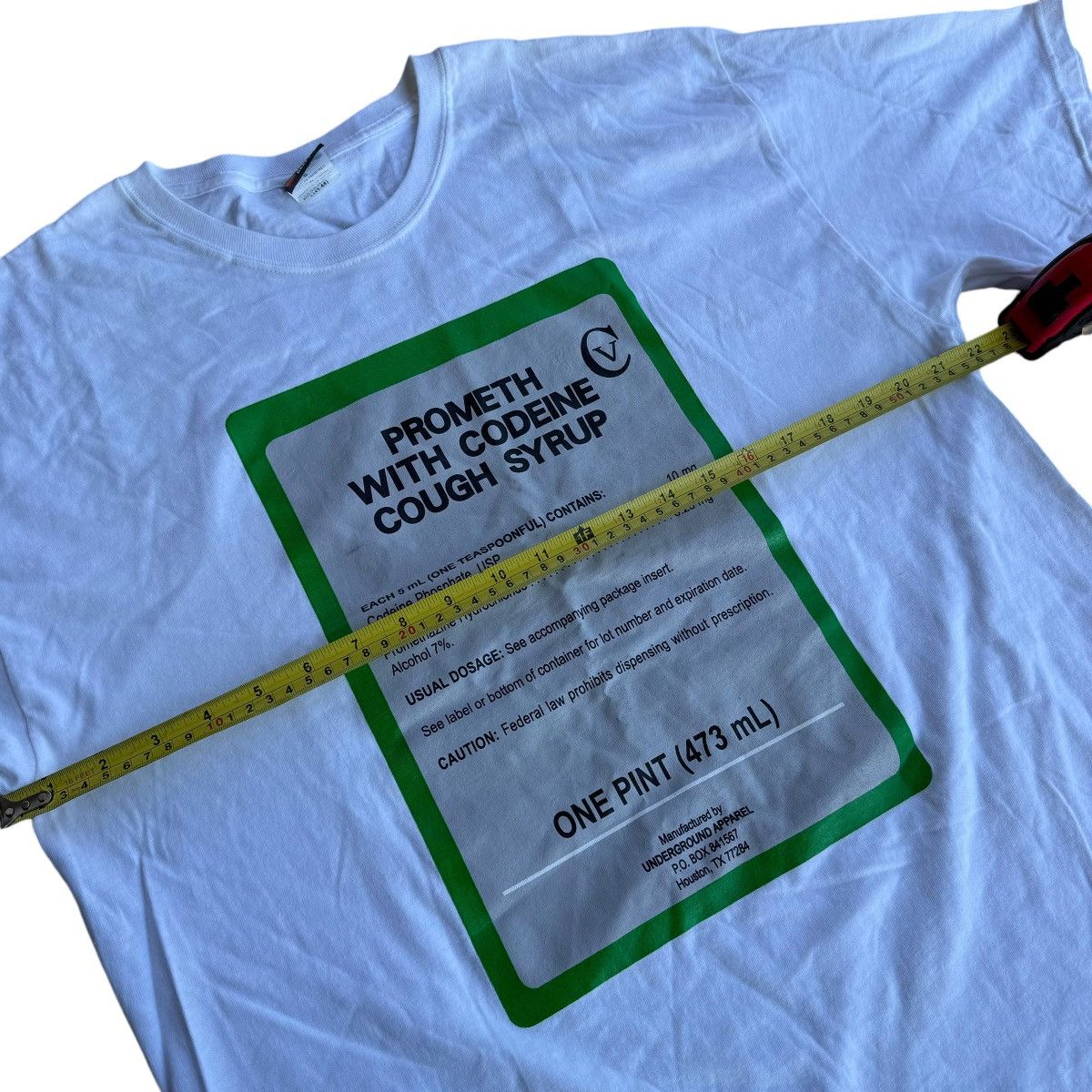Awful Lot of Cough Syrup × Fucking Awesome × Vintage Prometh Codeine Lean Promo Tee Shirt Vintage Cough Syrup Size US L / EU 52-54 / 3 - 10 Thumbnail