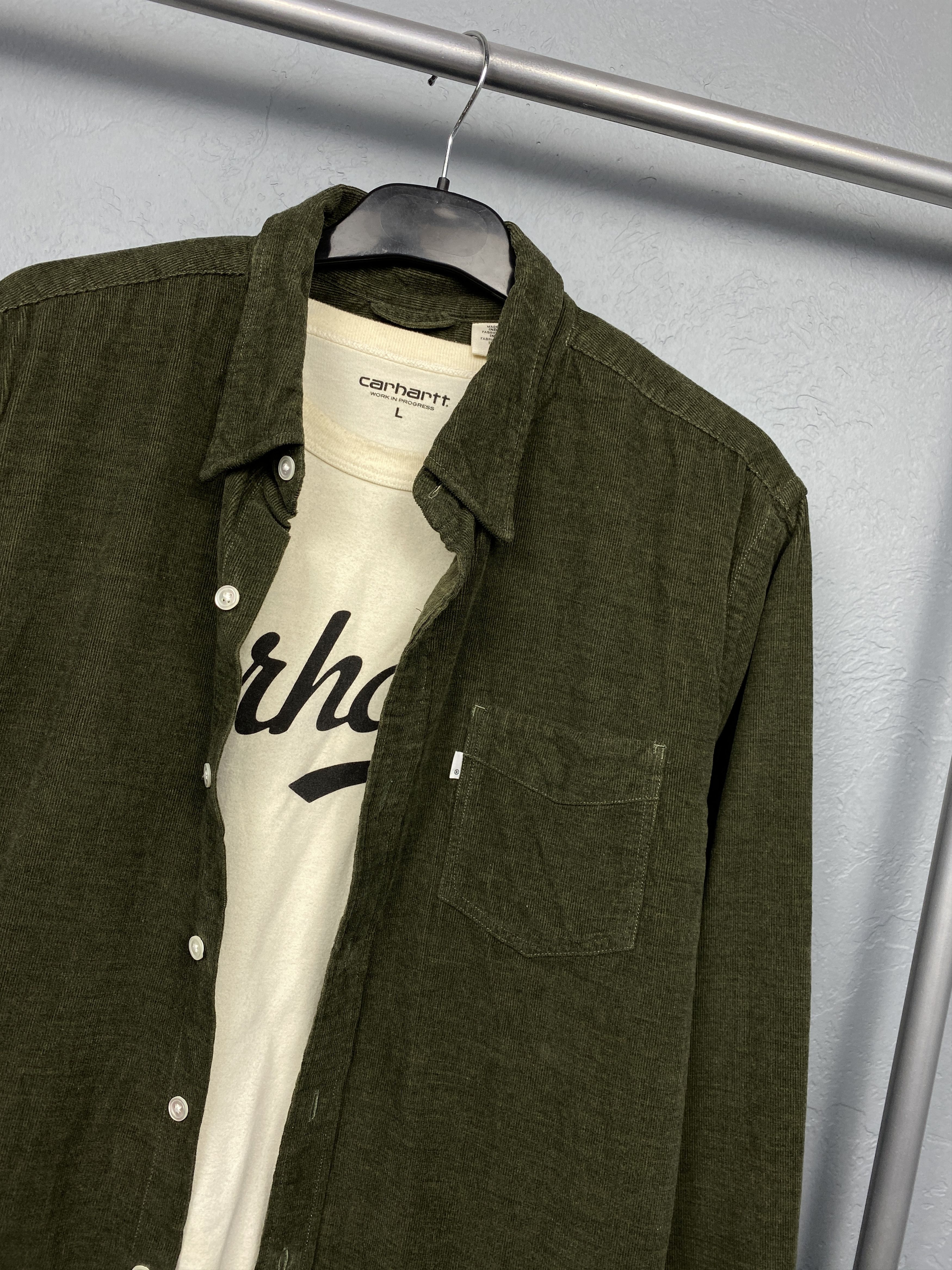 Flannel Levi's Vintage Mens Corduroy Flannel Long Sleeve Shirt Size US L / EU 52-54 / 3 - 2 Thumbnail