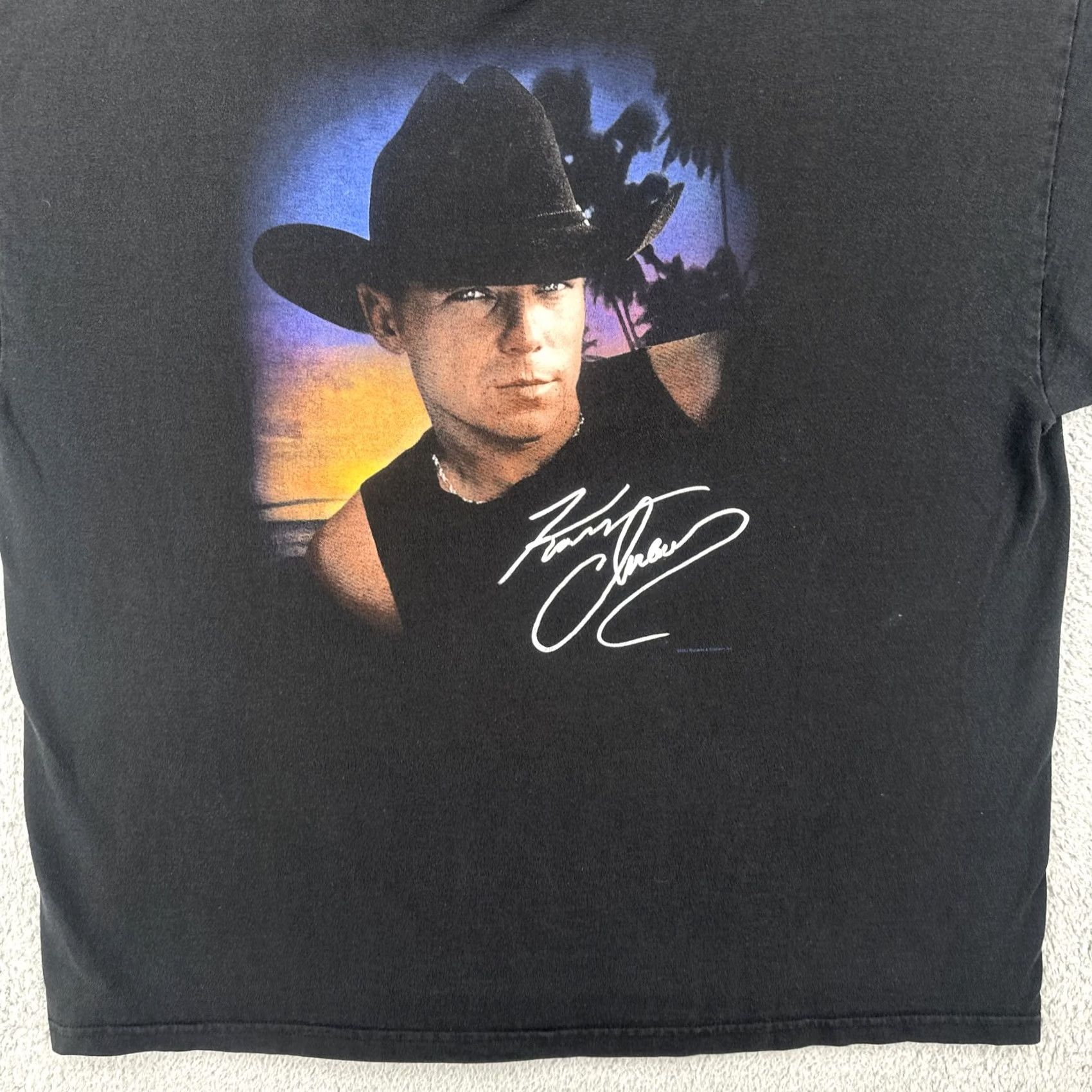 Vintage VINTAGE M&O KNITS T-Shirt Black 2XL Kenny Chesney Margaritas Señoritas 2003 Tour Cowboy Music 90s Classic Mens Size US XXL / EU 58 / 5 - 4 Thumbnail