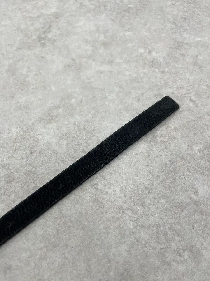 Diesel Diesel Black Minimalist Contemporary Leather Belt Size ONE SIZE - 6 Thumbnail
