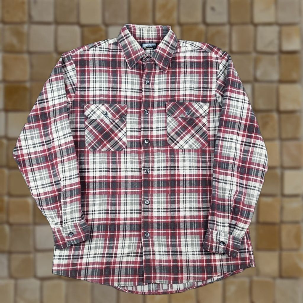Vintage VINTAGE 80s Fieldmaster Plaid Flannel Shirt Men’s Large Tall Cotton Casual Workwear USA Made Size US L / EU 52-54 / 3 - 1 Thumbnail