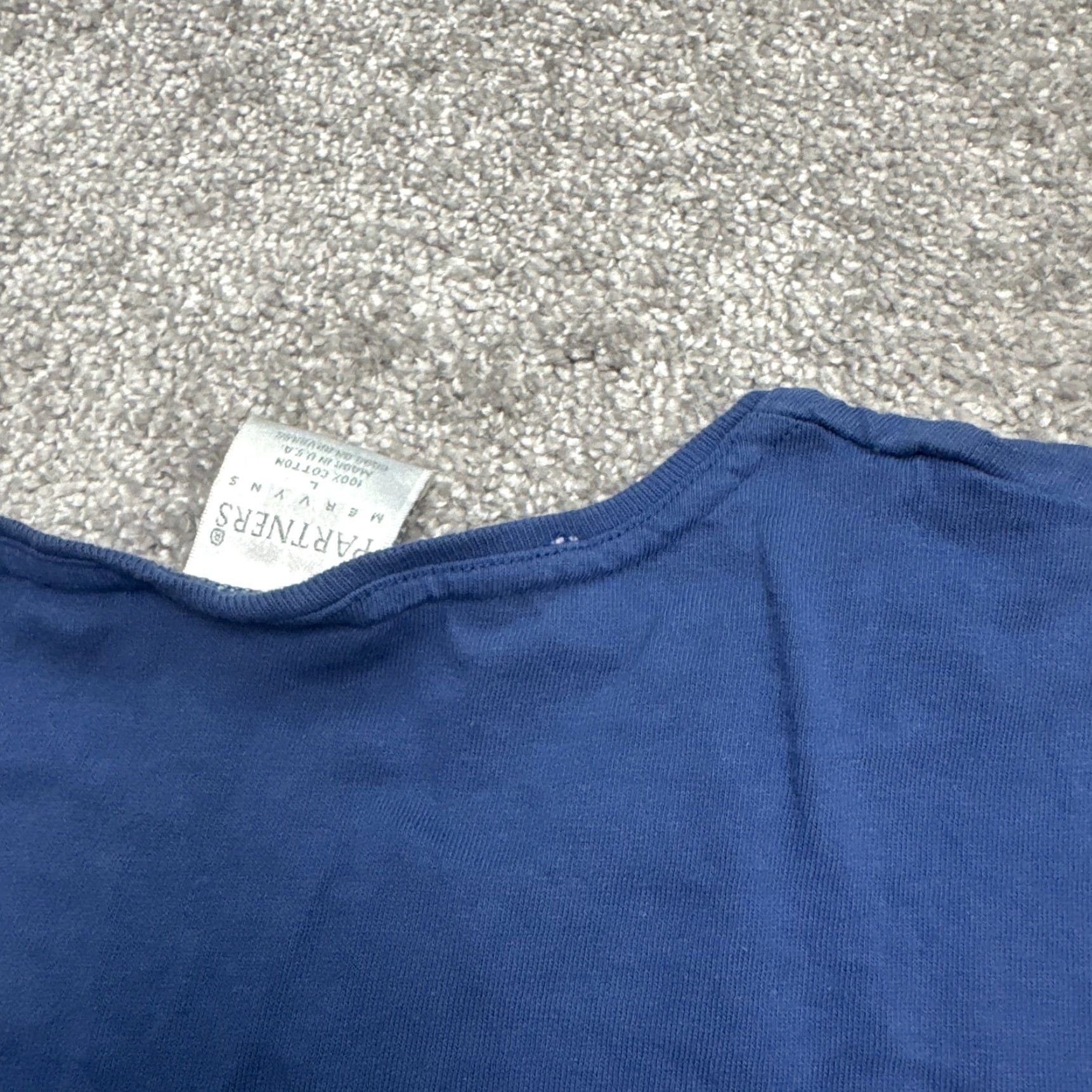 Vintage VINTAGE Partners T-Shirt Shirt Women L Blue 90s Y2K Classic Logo Cotton Crew Tee Mens Womens Size L / US 10 / IT 46 - 4 Thumbnail