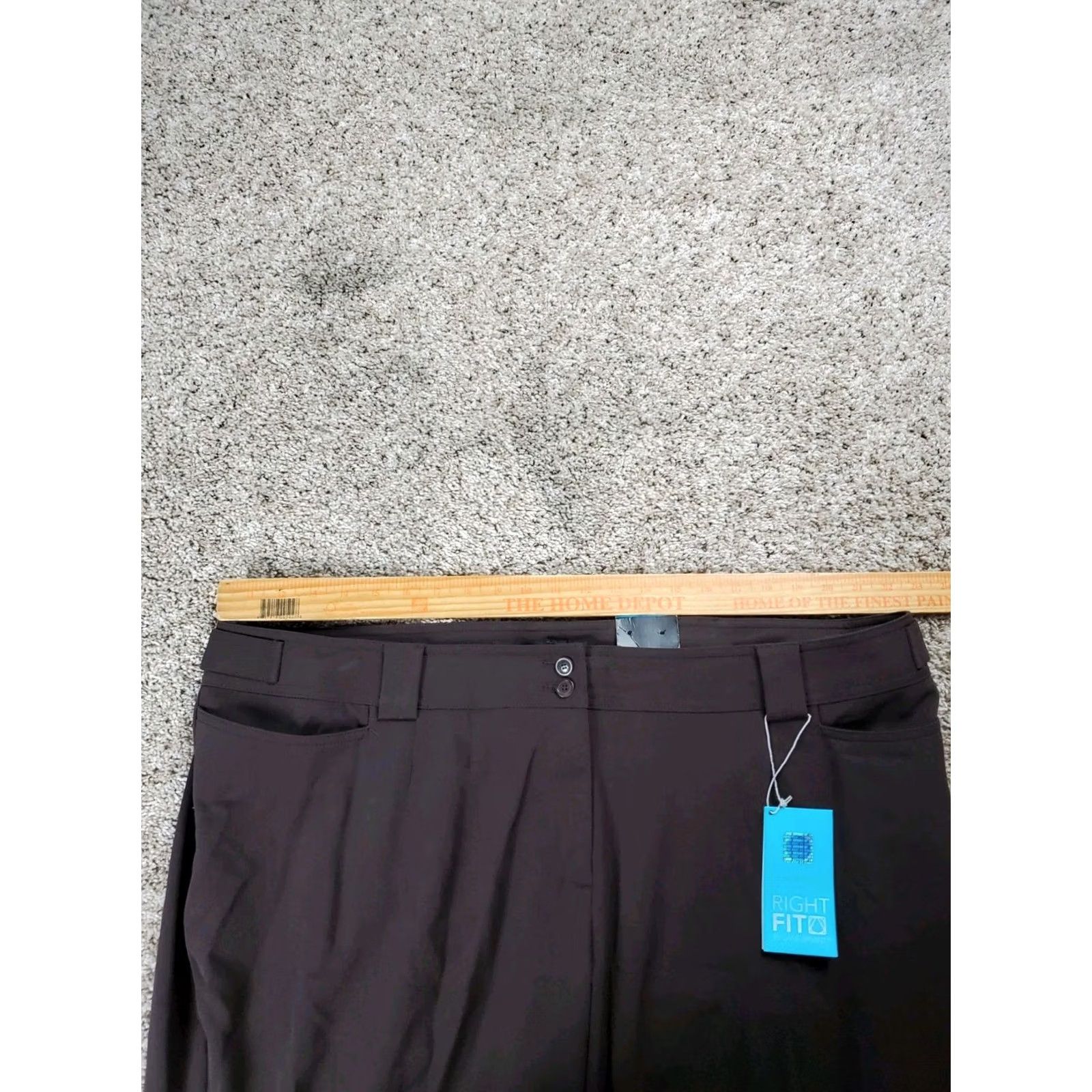 Vintage Lane Bryant Pants Womens Brown Wide-Leg Relaxed Fit NWT Size 6 Inseam 31" Polyester Rayon Spandex Dress Pants Pockets Zipper Button Vintage: No Size 30" / US 8 / IT 44 - 7 Thumbnail