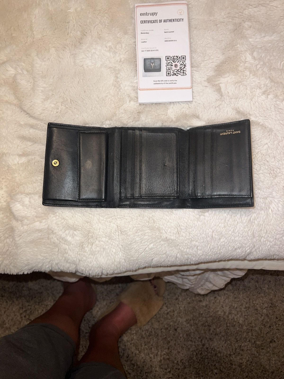 Saint Laurent leather wallet