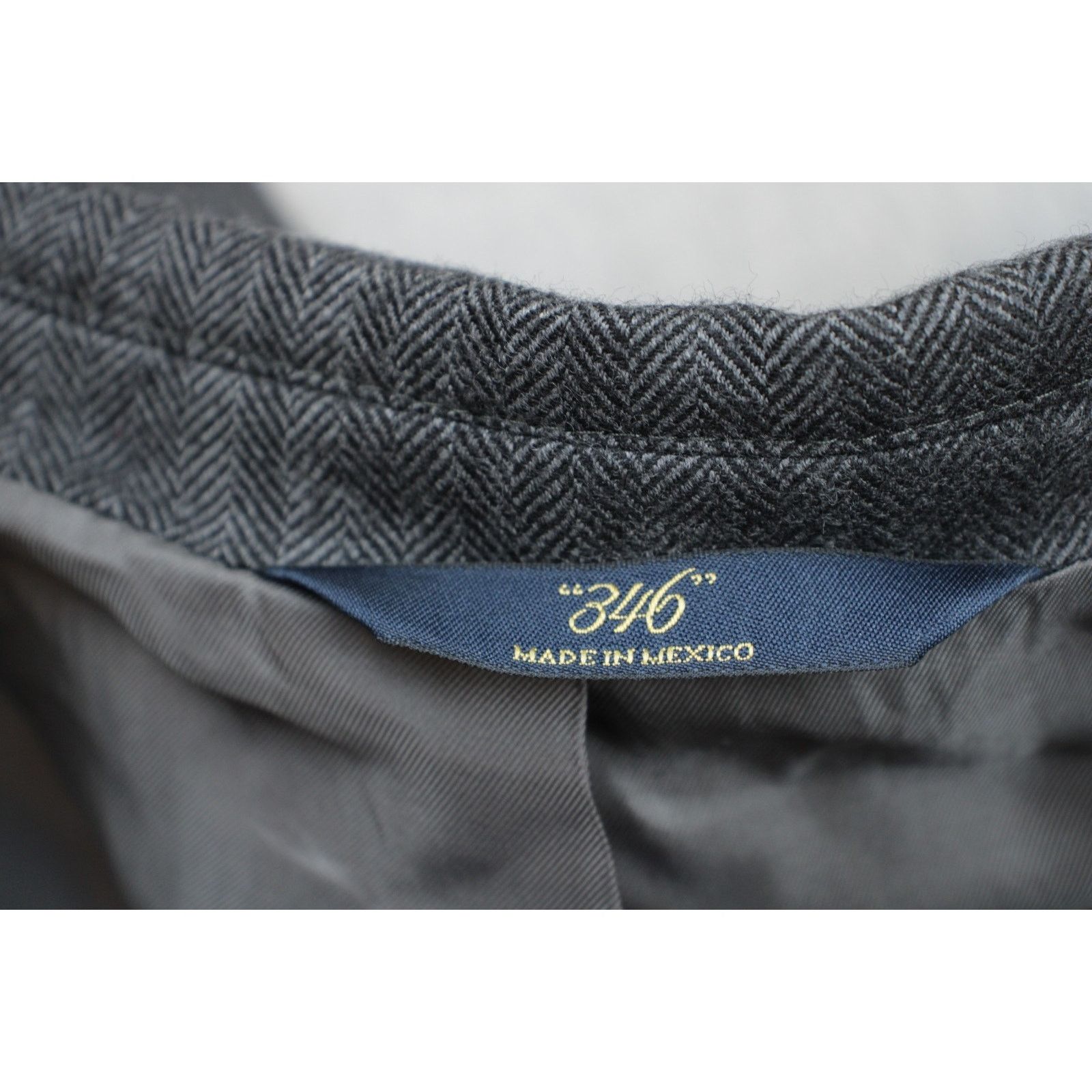 Brooks Brothers Brooks Brothers 346 Blazer Mens 42L Gray Herringbone Wool Size 42L - 7 Thumbnail
