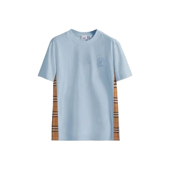 Burberry Burberry Blue Embroidered Logo T-Shirt for Women 0079 Size M / US 6-8 / IT 42-44 - 1 Thumbnail
