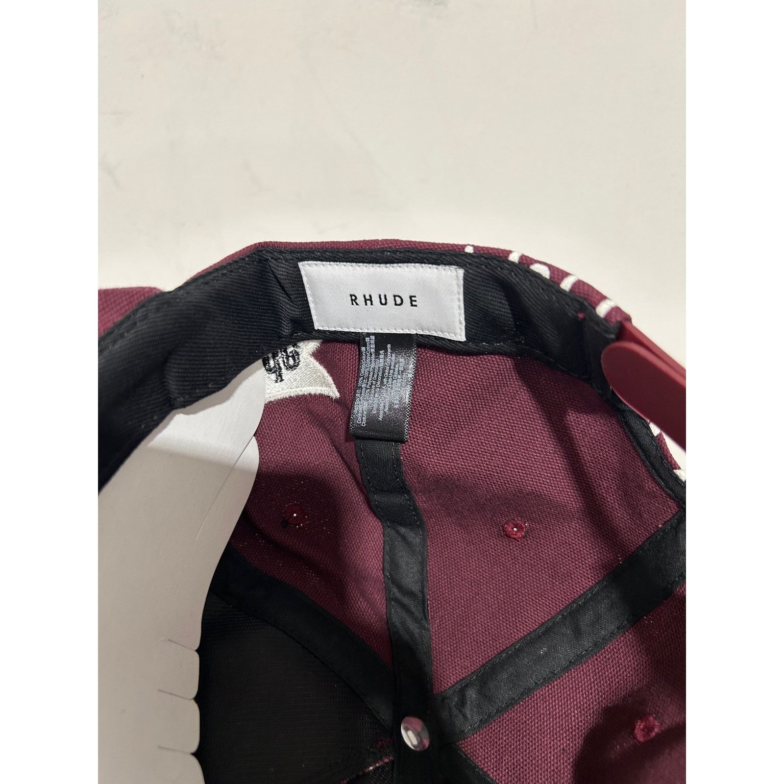 Rhude RHUDE PAISLEY R HAT MAROON Size ONE SIZE - 3 Thumbnail