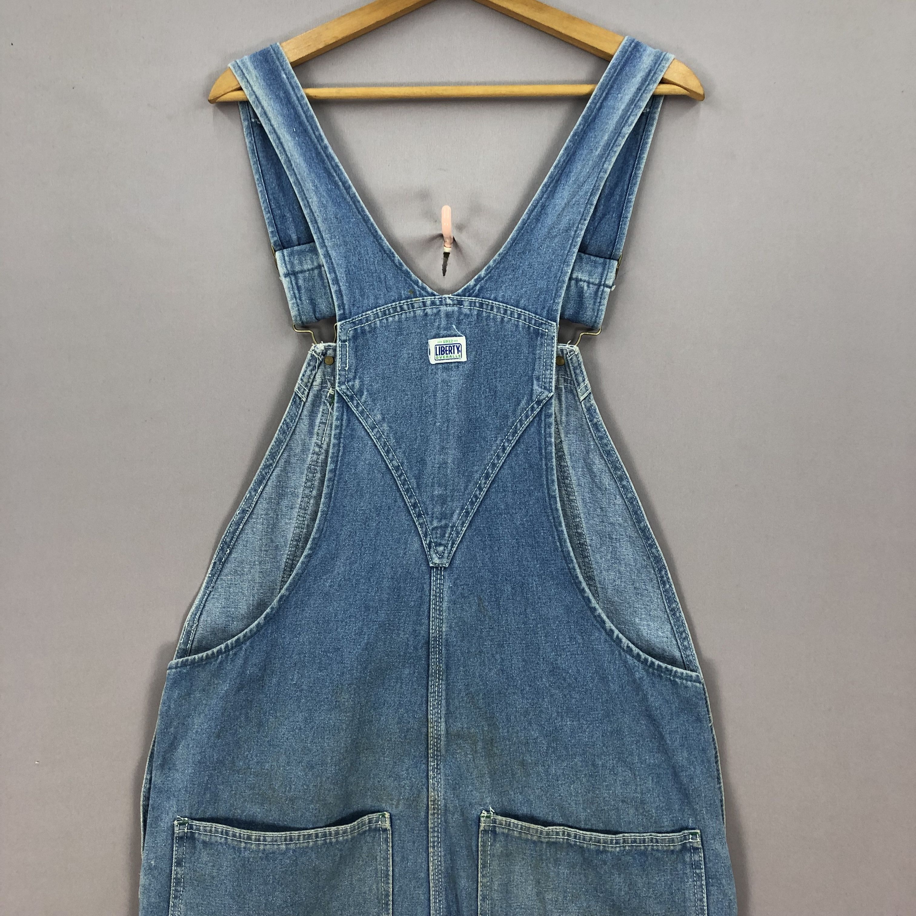 Liberty × Vintage Vintage 90s Liberty Carpenter Denim Jeans Overalls Size US 36 / EU 52 - 4 Thumbnail