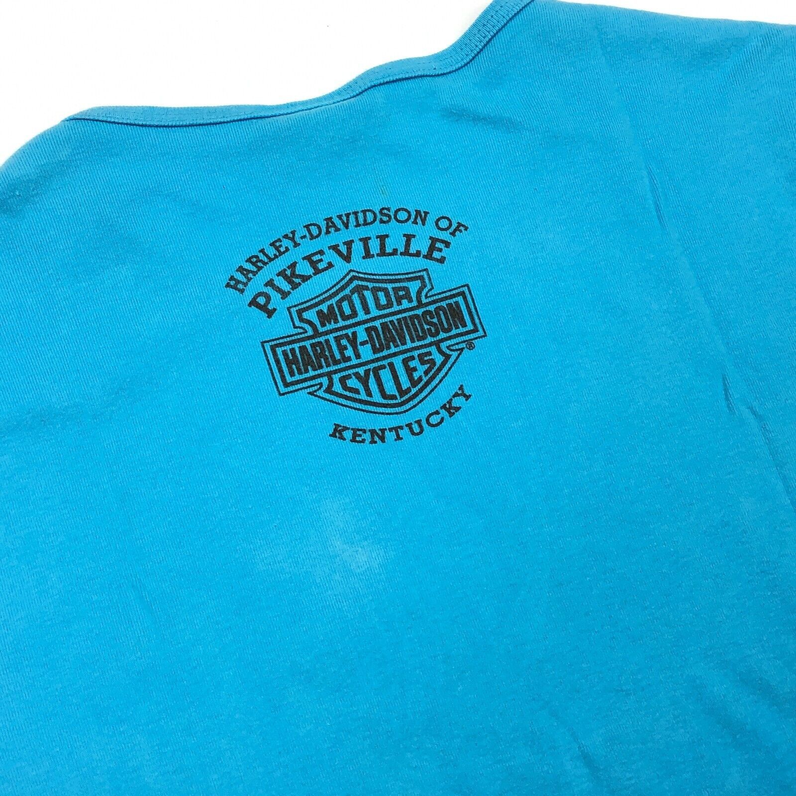 Harley Davidson × Vintage Y2K Womens Harley Davidson Blue Graphic Tee T Shirt XL Size XL / US 12-14 / IT 48-50 - 4 Thumbnail