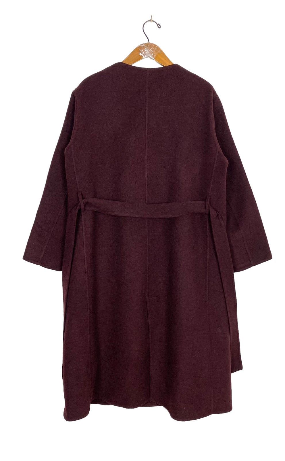 Designer Rare‼️ Ines De La Fressange Paris X Uniqlo Belted Wool Coat Size L / US 10 / IT 46 - 3 Thumbnail