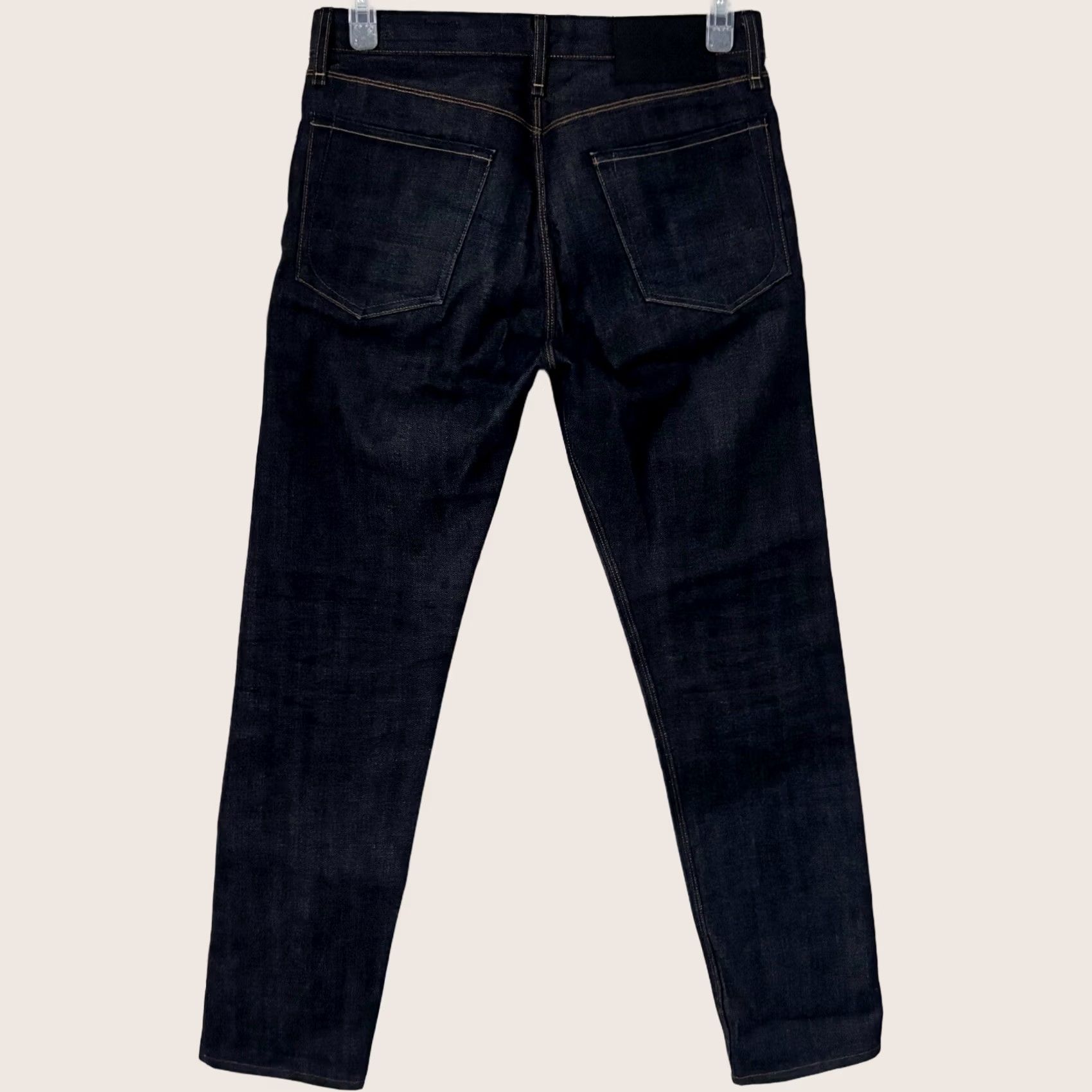 Rag & Bone Rag & Bone Jeans Darkwash Denim W31 L32 Button Fly Tapered Leg Mens Navy Used Size US 31 - 1 Thumbnail