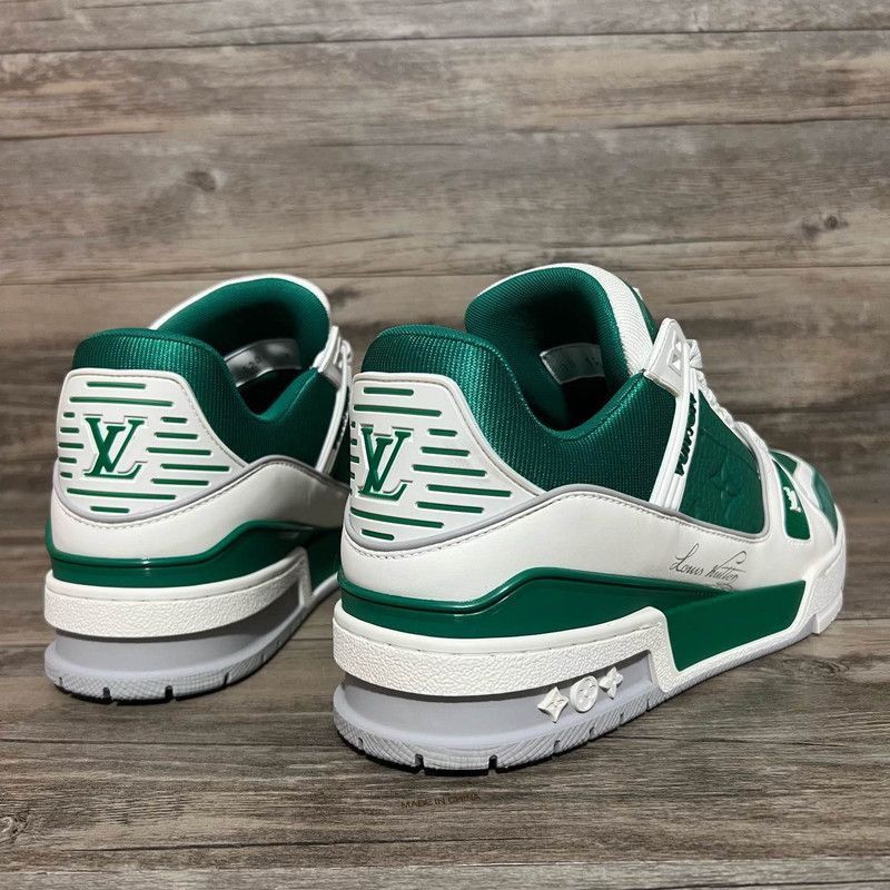 Louis Vuitton Louis Vuitton Trainer Low Top Sneakers in Green -2508 Size US 8 / EU 41 - 8 Thumbnail