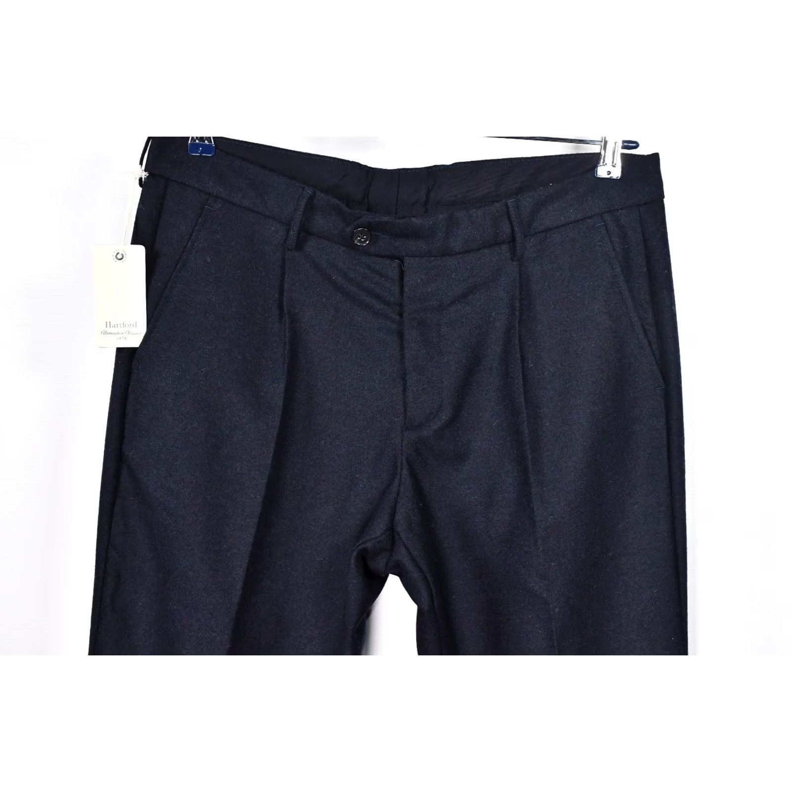 Hartford Hartford Altermative Clasics Teddy Wool Pants Men Regular 52 Blue Wool Flat Front Casual Formal Party 90s? Size US 36 / EU 52 - 5 Thumbnail