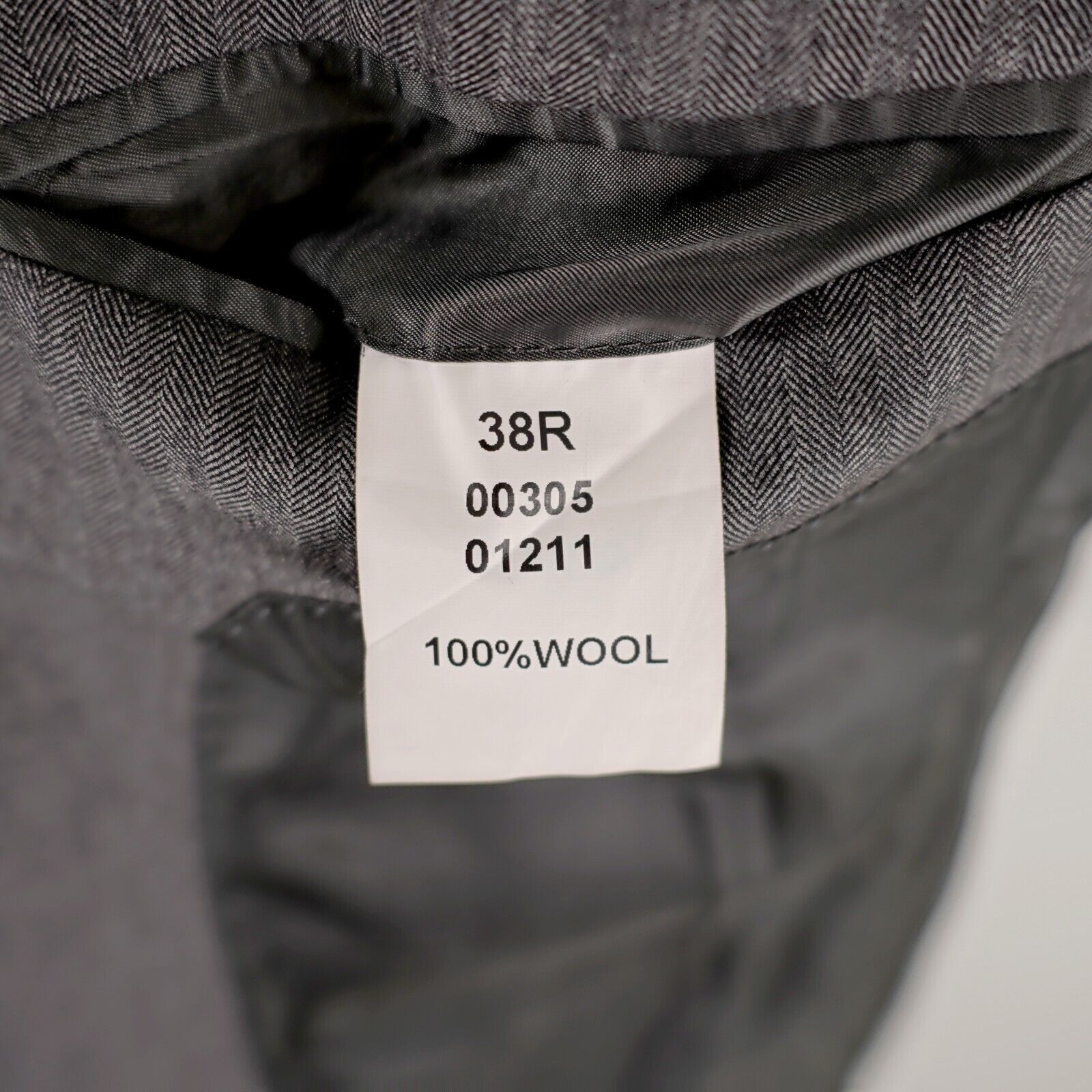 Jos. A. Bank Jos A Bank Signature Wool Gray Herringbone 2 Button Blazer / Size 38R - 11 Thumbnail