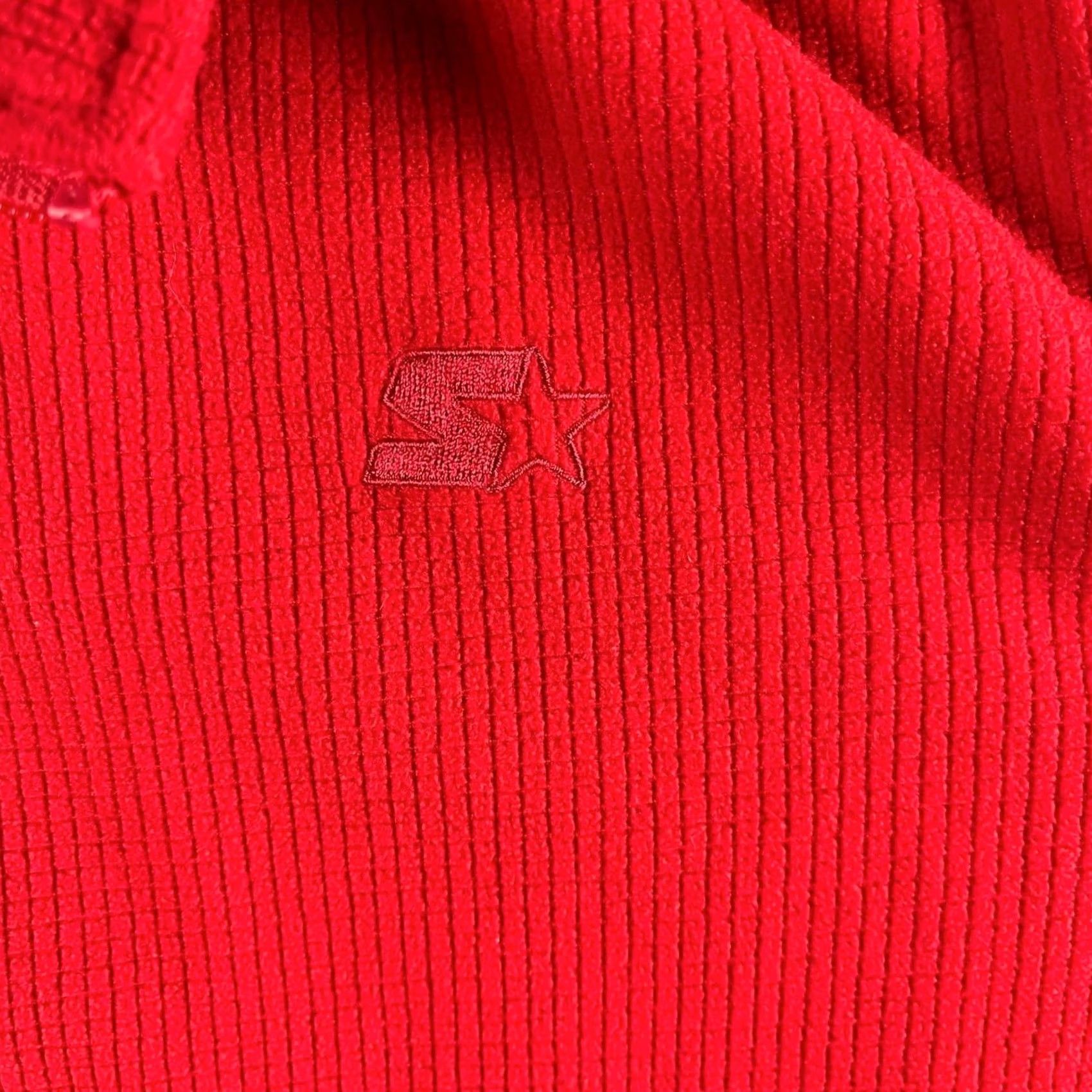 Starter Starter Sweatshirt Mens 2XL Red Thermal Quarter Zip Pullover Logo Knit Jordan Size US XXL / EU 58 / 5 - 3 Thumbnail