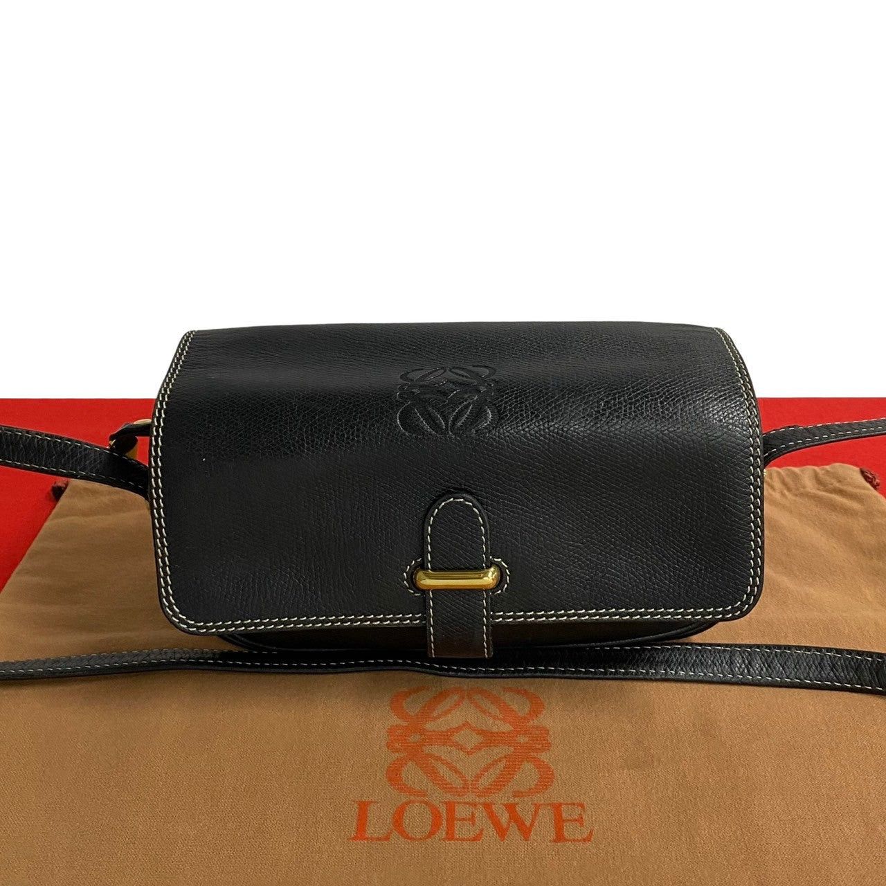 Loewe Loewe Shoulder Bag Black Leather Size ONE SIZE - 1 Thumbnail