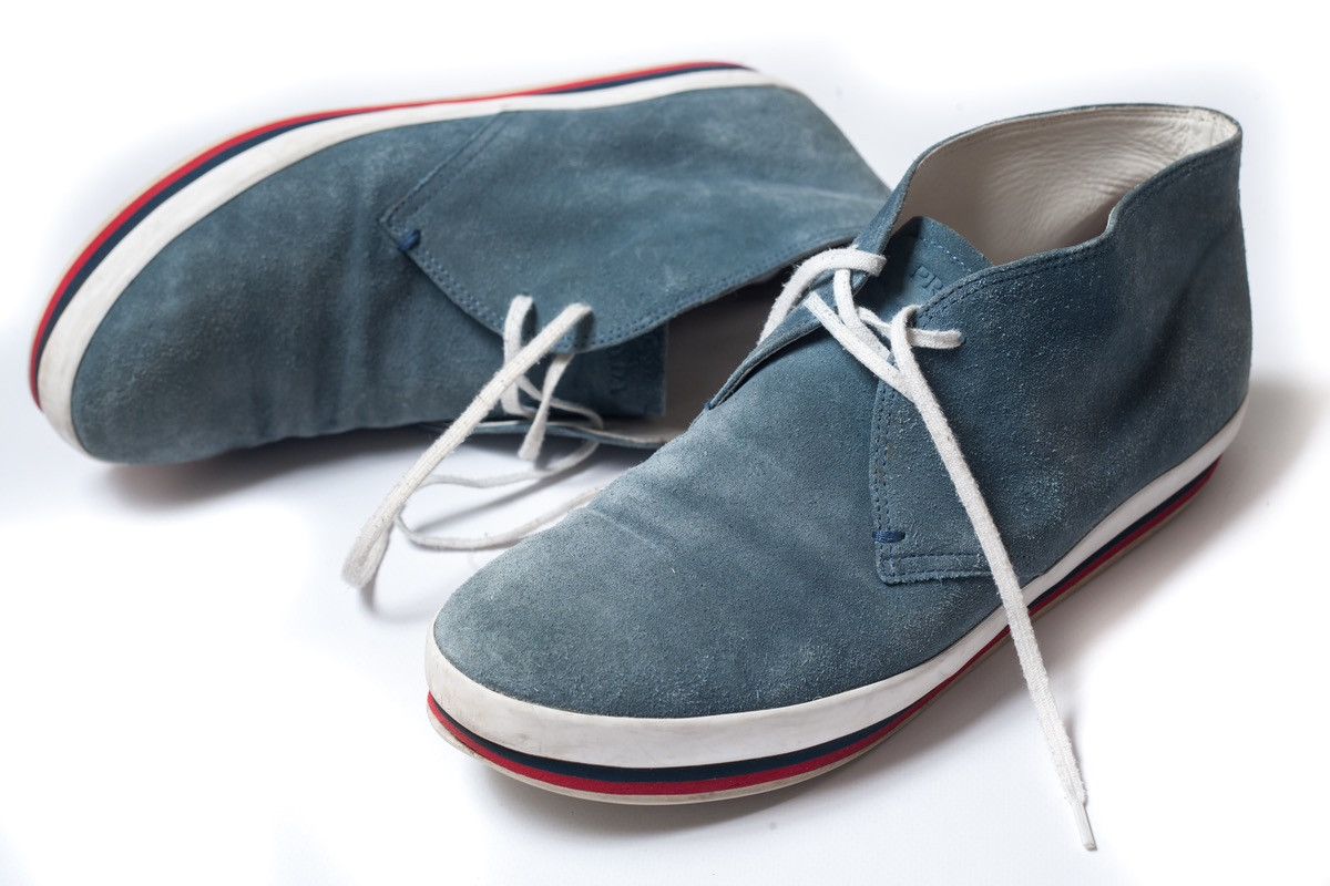 Prada sweade blue boots 9 Boots Prada Blue size 7.5 US in Suede - 51225294 main image 2