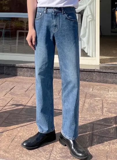 Japanese Brand Loose straight-leg vintage distressed casual versatile jeans Size US 32 / EU 48 - 1 Thumbnail