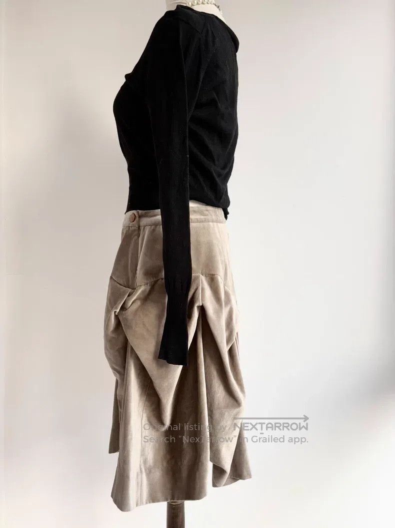 Vivienne Westwood Vivienne Westwood Beige Brown Irregular Cut Velvet Skirt Size 26" / US 2 / IT 38 - 3 Thumbnail