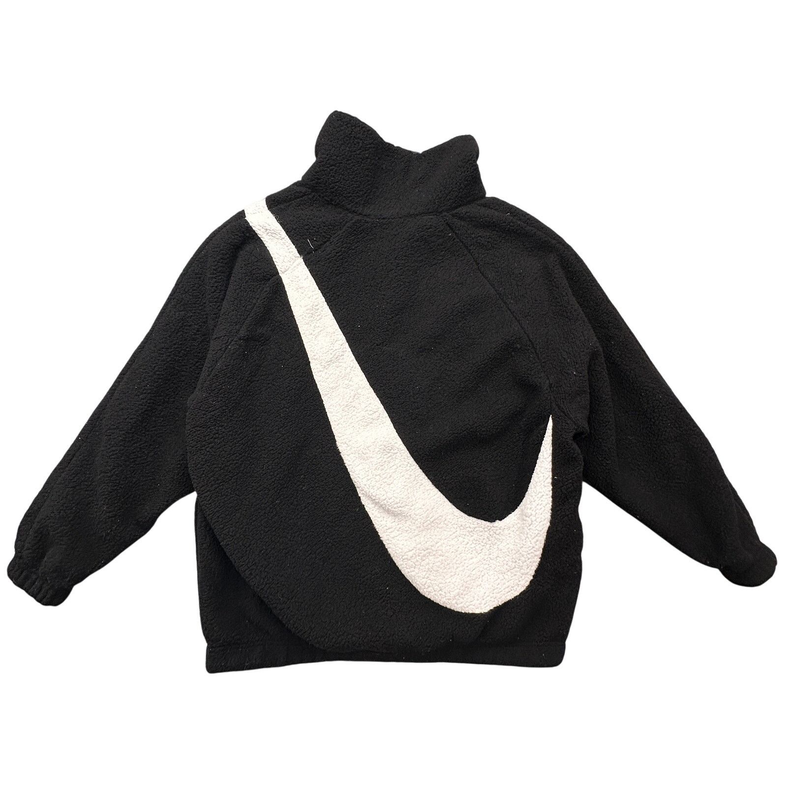 Nike Nike Womens XS Big Swoosh Reversible Sherpa Jacket Black Size XS / US 0-2 / IT 36-38 - 15 Thumbnail