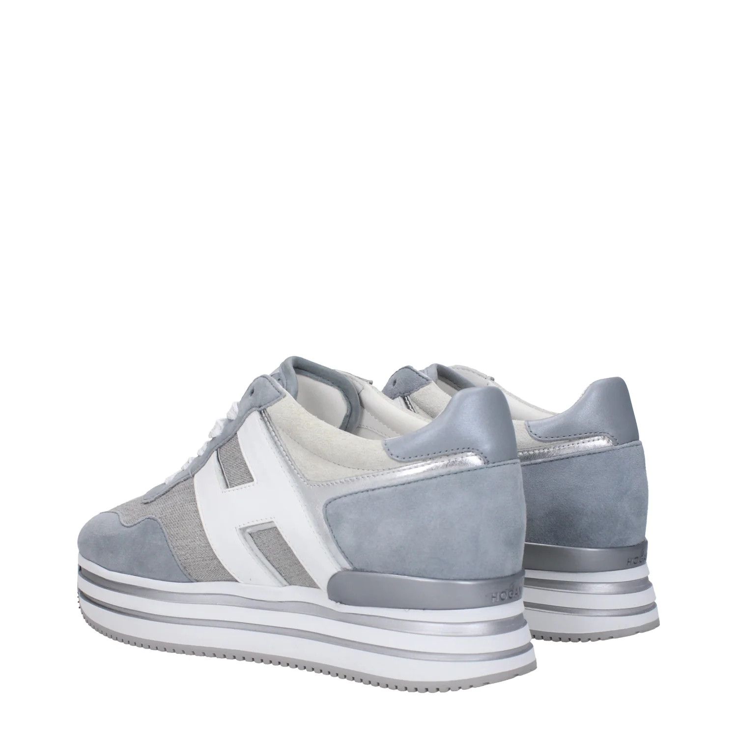 Hogan ob1o1e1124 Fabric Sneakers in Gray Silver Size US 10 / IT 40 - 4 Thumbnail
