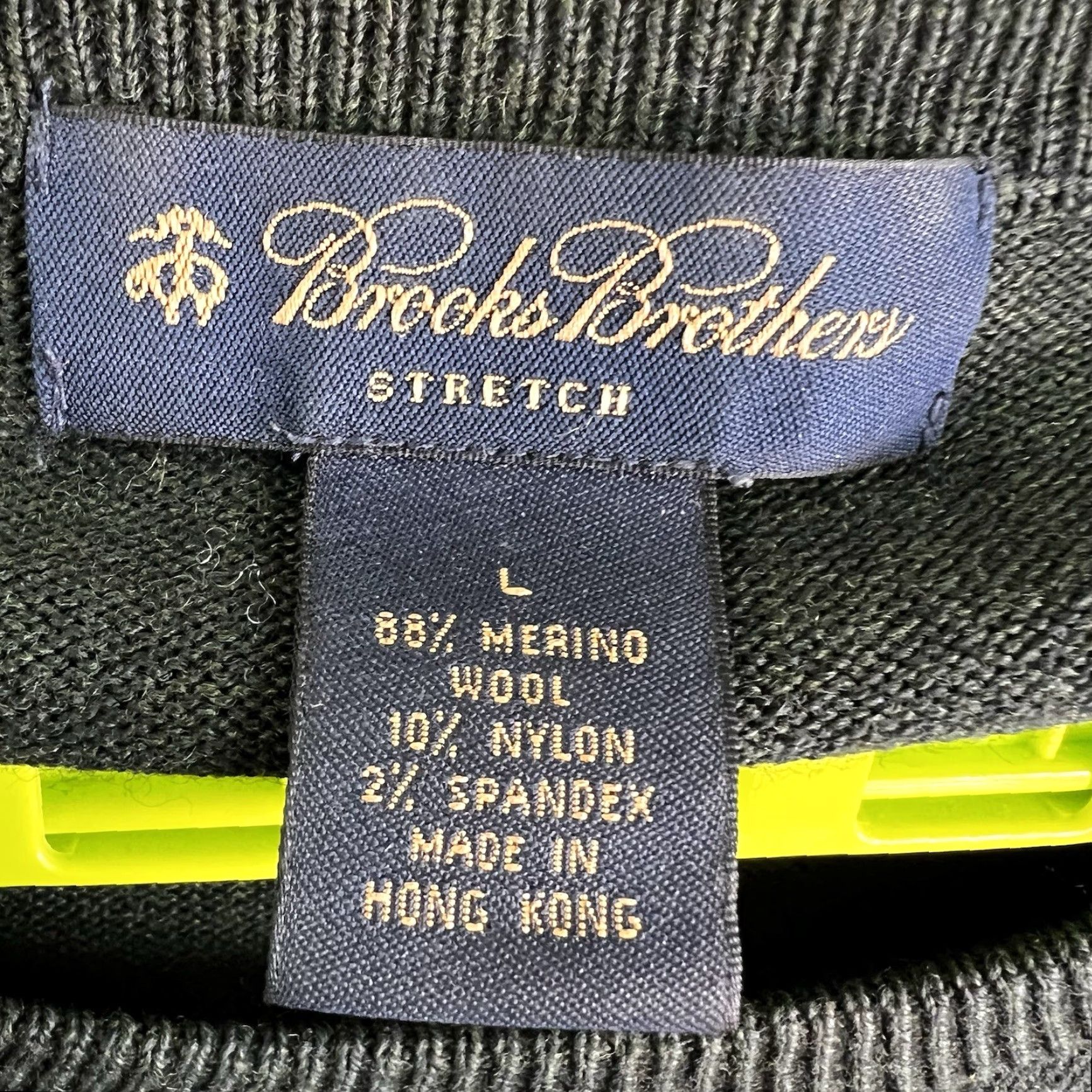 Brooks Brothers Brooks Brothers Merino Wool Blend Pullover Sweater Mens L Green Stretch Size US L / EU 52-54 / 3 - 4 Thumbnail