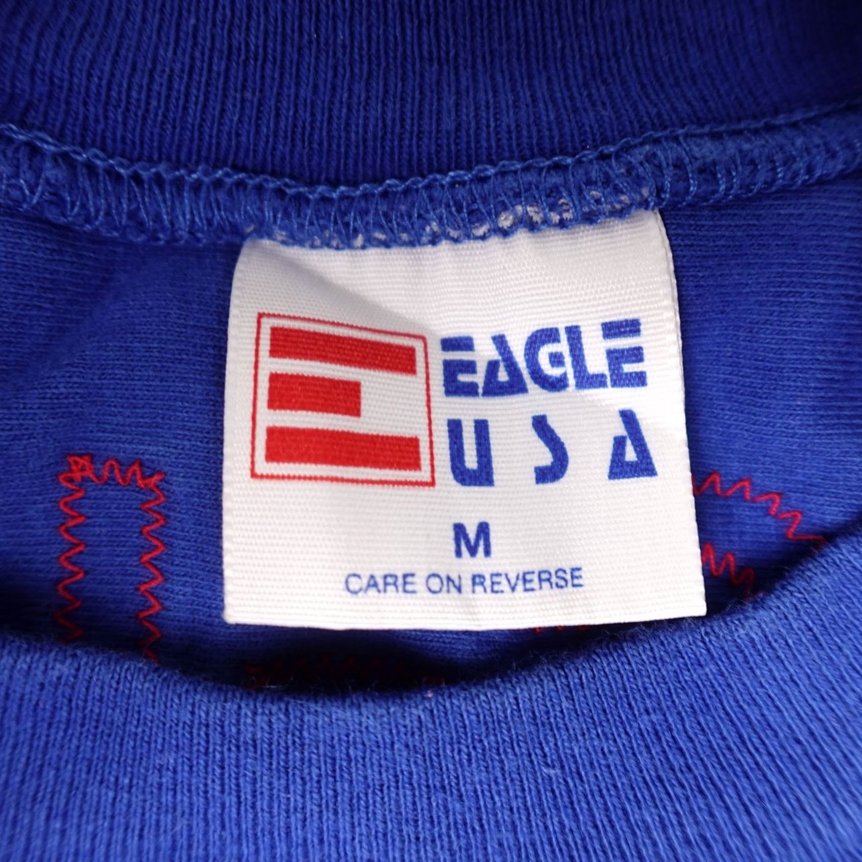Vintage VINTAGE EAGLE USA Anchor Shirt Mens Medium Blue Cotton Athletic LES-LEE 90s Size US M / EU 48-50 / 2 - 2 Thumbnail
