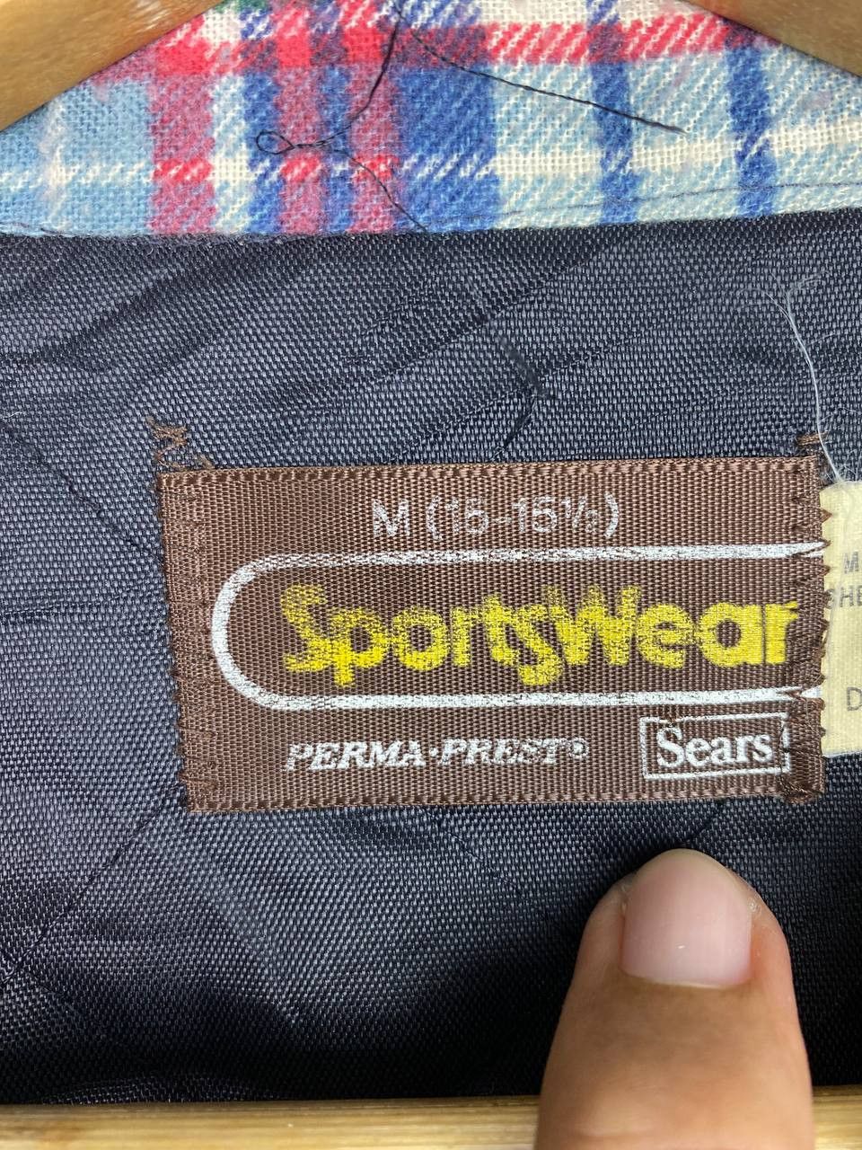 Flannel sears perma prest shadow plaid flannel jacket quilted lining Size US M / EU 48-50 / 2 - 7 Thumbnail