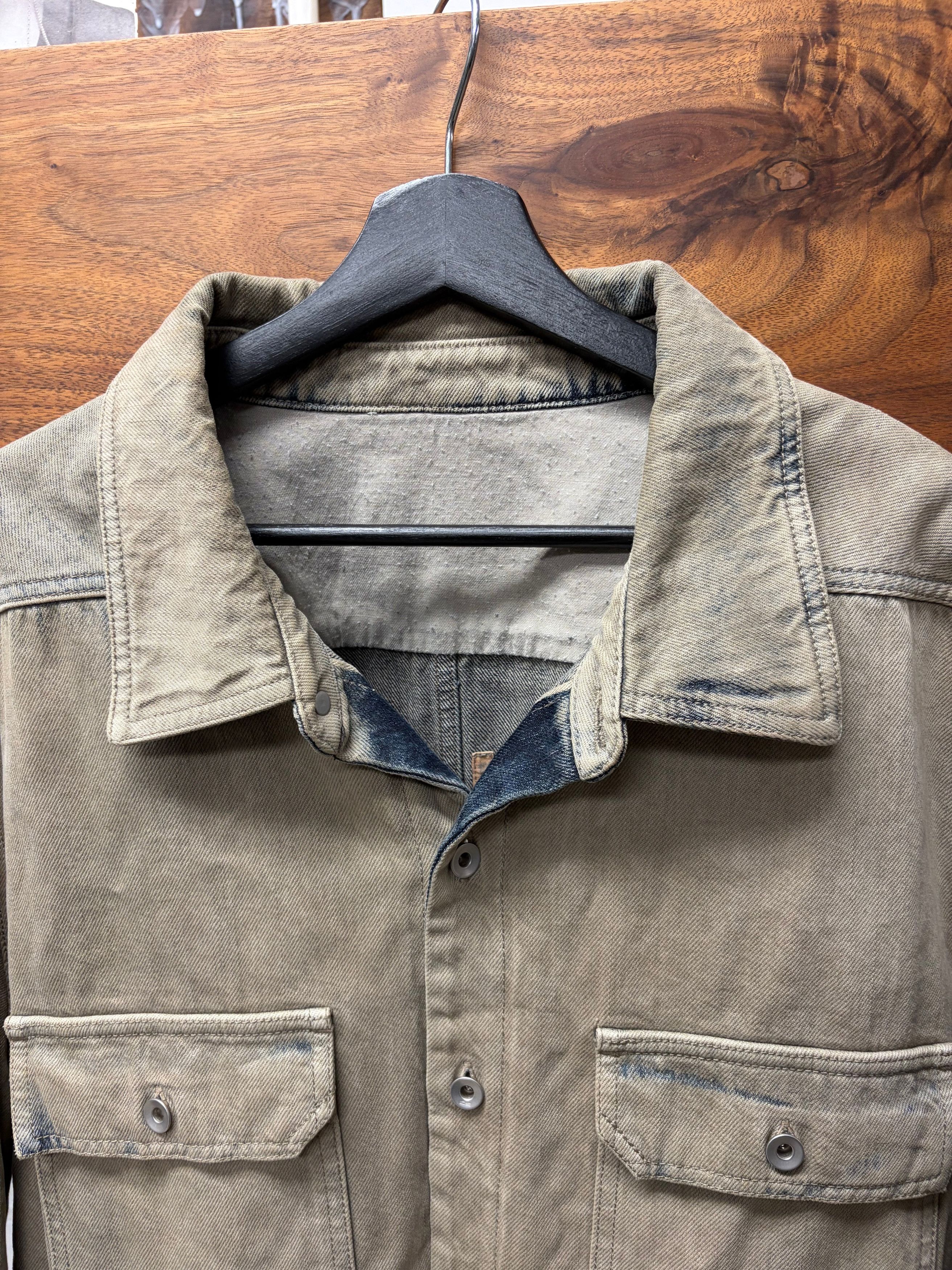 Rick Owens Rick Owens DRKSHDW Mineral/Pearl Oversized Denim ‘Overshirt’ Size US L / EU 52-54 / 3 - 2 Thumbnail