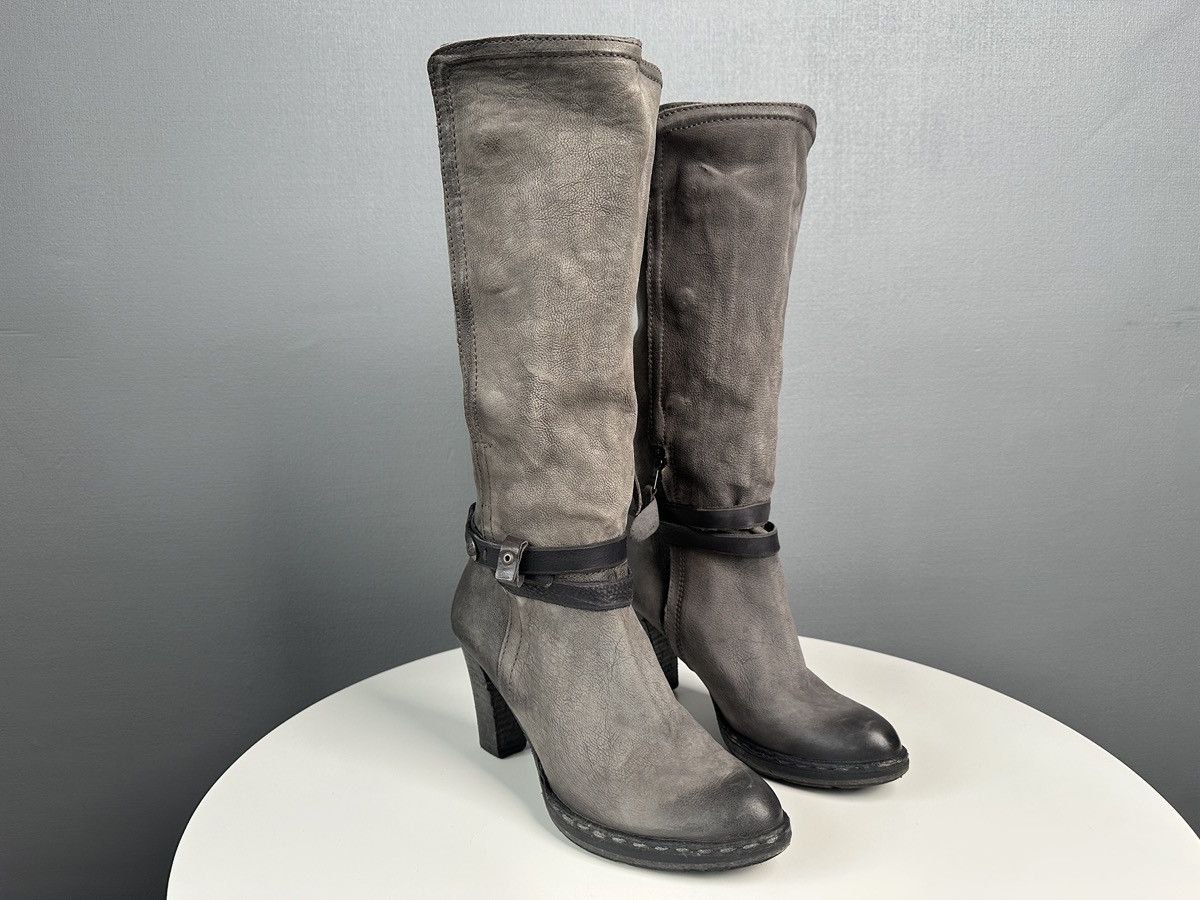 A.S.98 A.S.98 Airstep Leather Tall Boots Biker Boho Buckle Strap Size US 10 / IT 40 - 1 Thumbnail
